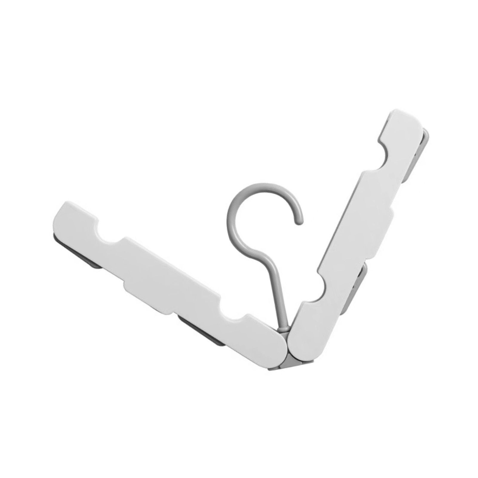 Clothes Hanger Rack Anti Slip Multifunctional Foldable Travel Hanger with Clips for Home Dorm Grey - Image 2