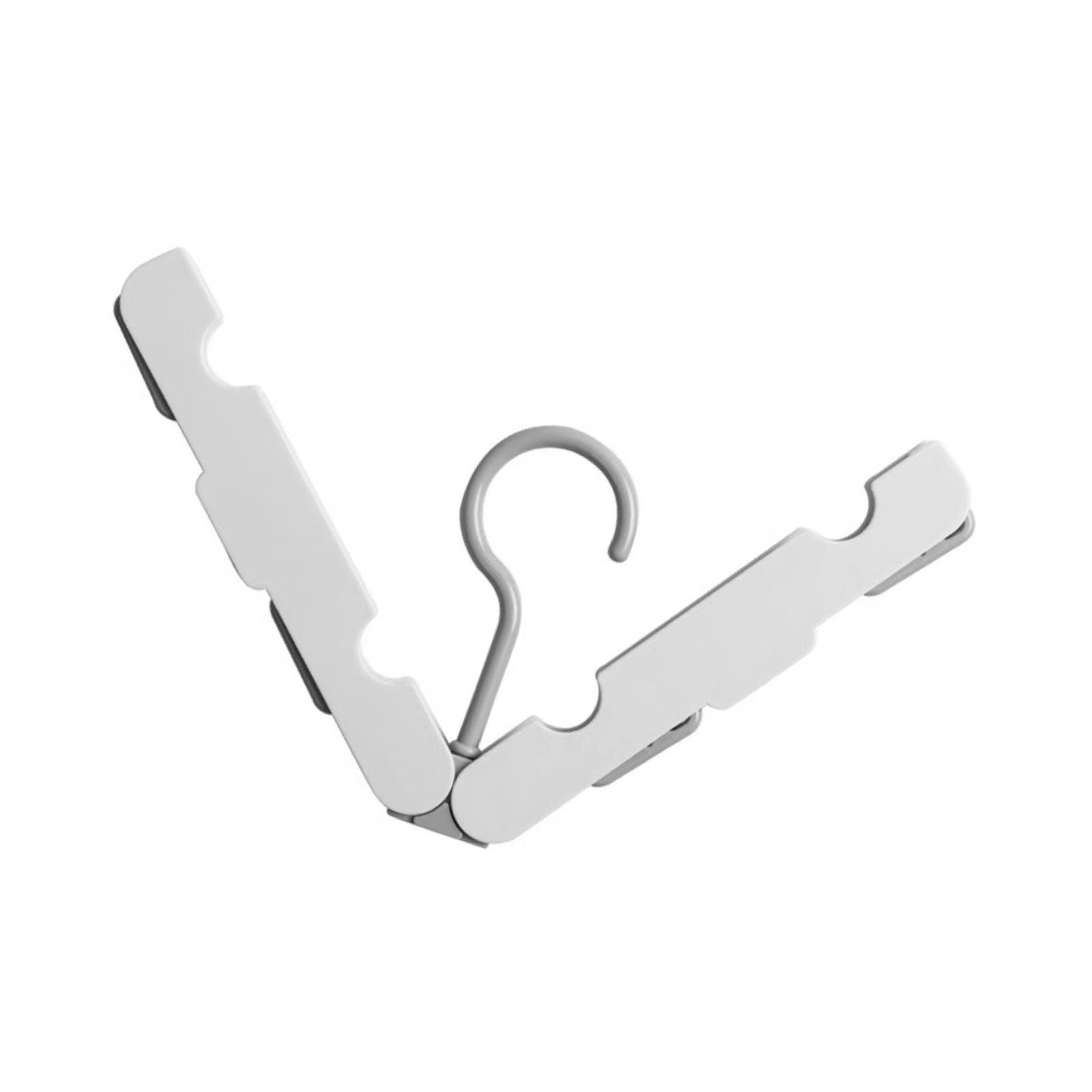 Clothes Hanger Rack Anti Slip Multifunctional Foldable Travel Hanger with Clips for Home Dorm Grey - Image 3