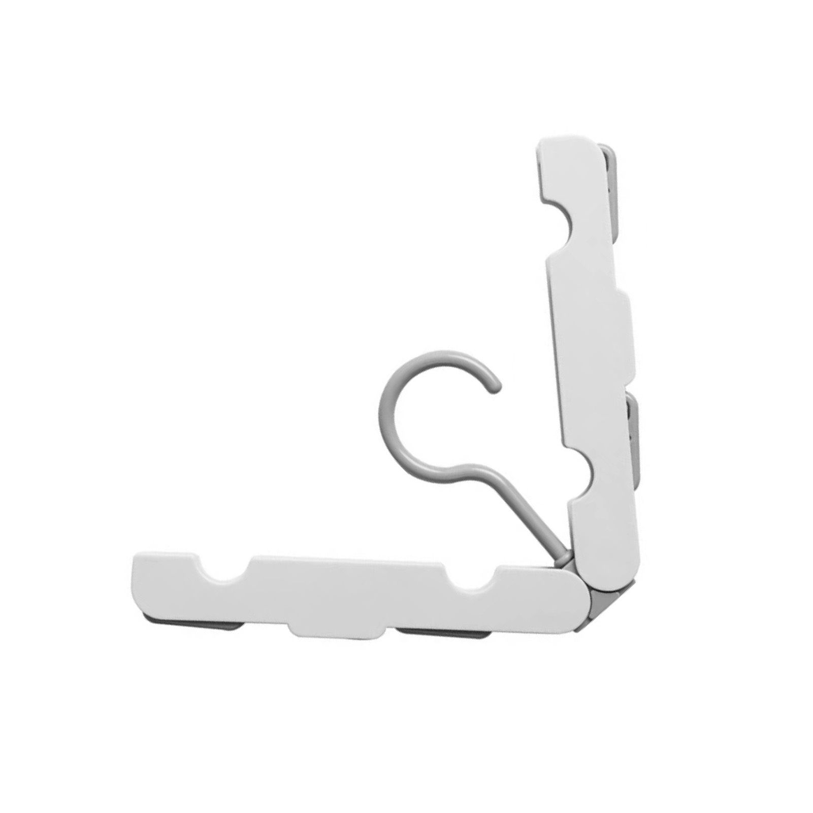 Clothes Hanger Rack Anti Slip Multifunctional Foldable Travel Hanger with Clips for Home Dorm Grey - Image 4
