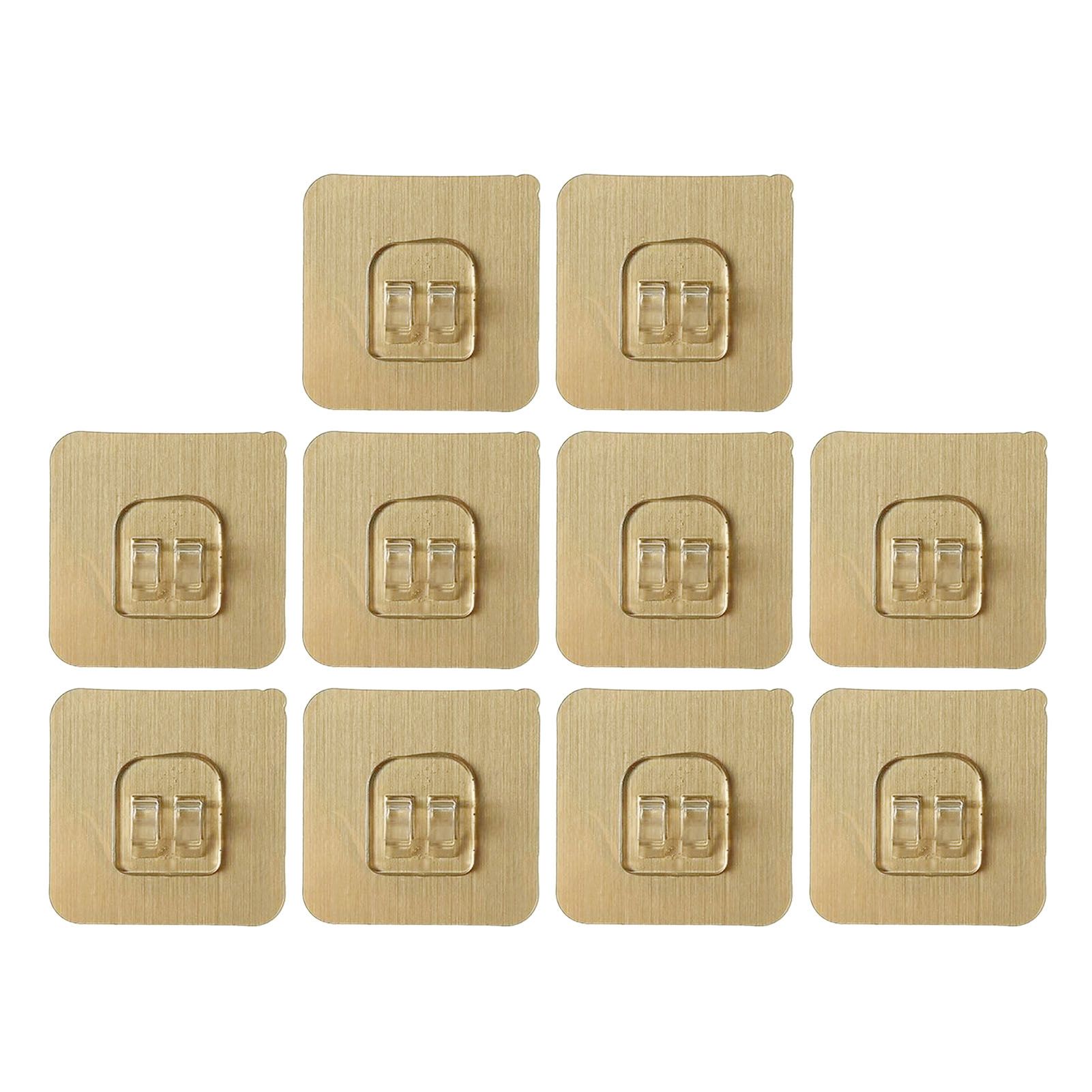 10Pcs Adhesive Hooks Kitchen Wall Hooks Reusable Seamless Hooks for Bathroom Kitchen Outdoor Hanging - Image 1