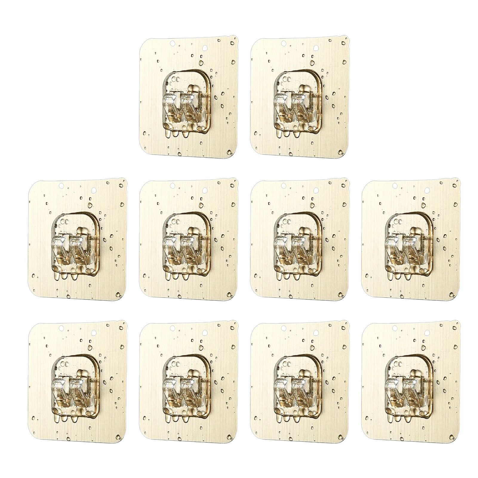 10Pcs Adhesive Hooks Kitchen Wall Hooks Reusable Seamless Hooks for Bathroom Kitchen Outdoor Hanging - Image 2
