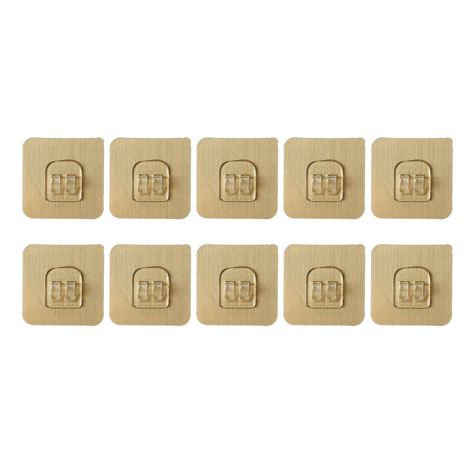 10Pcs Adhesive Hooks Kitchen Wall Hooks Reusable Seamless Hooks for Bathroom Kitchen Outdoor Hanging - Image 3