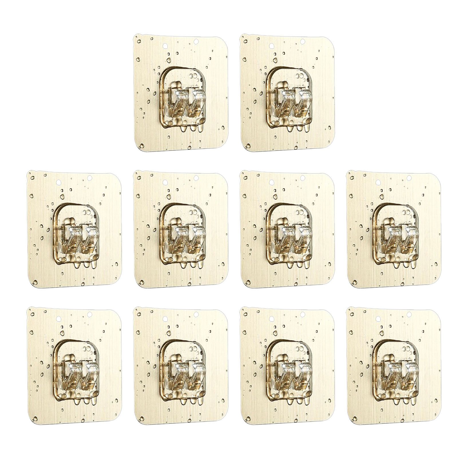 10Pcs Adhesive Hooks Kitchen Wall Hooks Reusable Seamless Hooks for Bathroom Kitchen Outdoor Hanging - Image 4