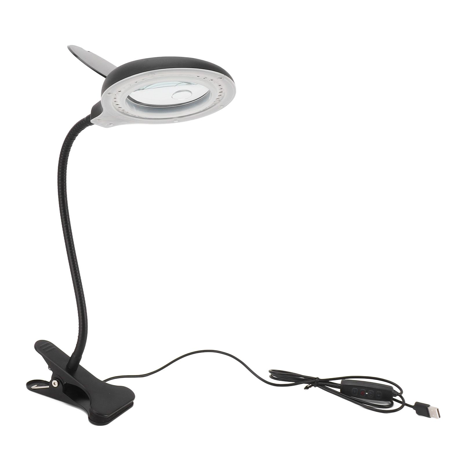 Clip On Magnifying Glass with Light Iron and PP Adjustable LED Magnifying Desk Lamp for Soldering Craft Reading - Image 1