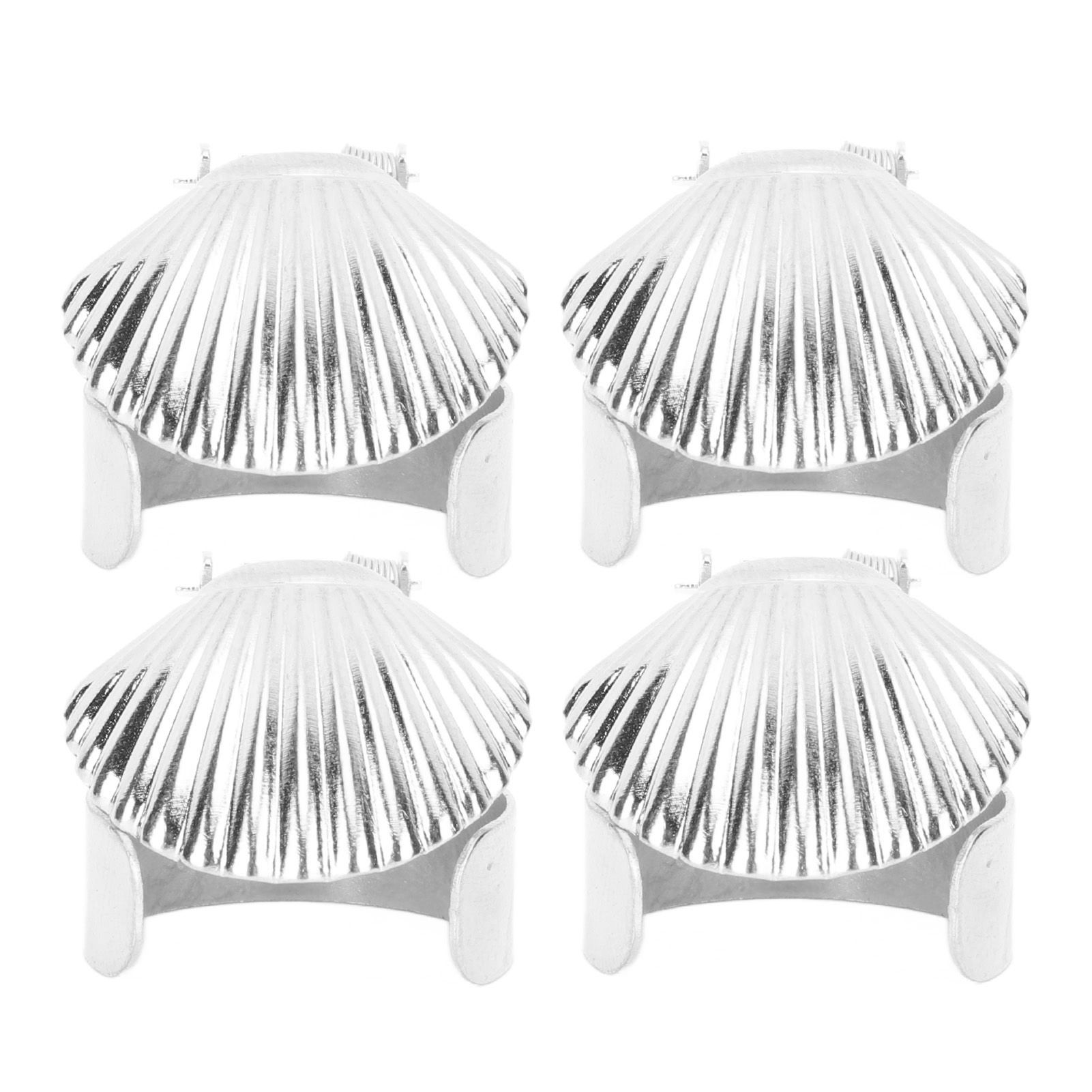 4Pcs Candle Snuffer Candle Extinguisher Metal Shell Pattern Automatic Candle Stopper for Candle Extinguishing Silver - Image 1