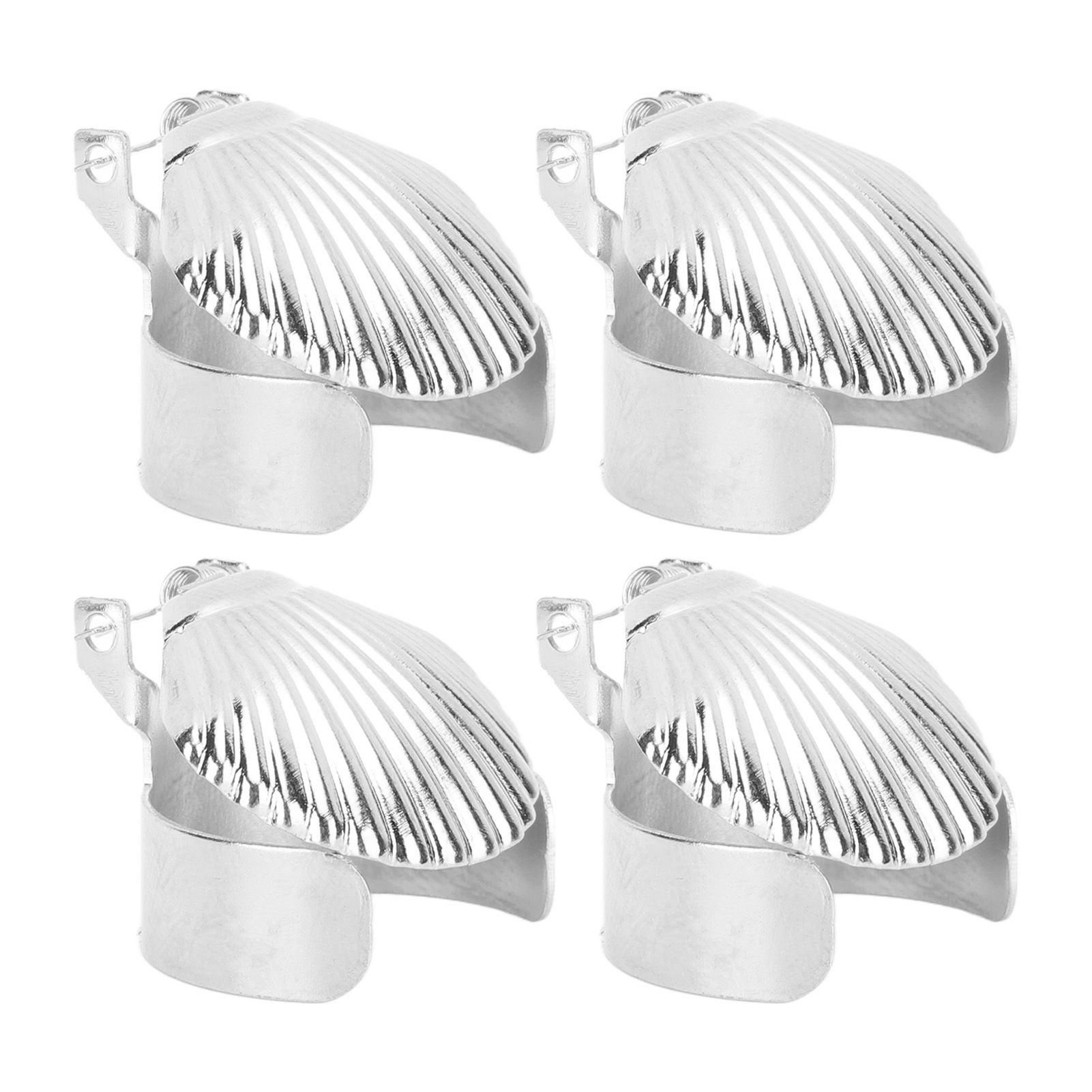 4Pcs Candle Snuffer Candle Extinguisher Metal Shell Pattern Automatic Candle Stopper for Candle Extinguishing Silver - Image 2