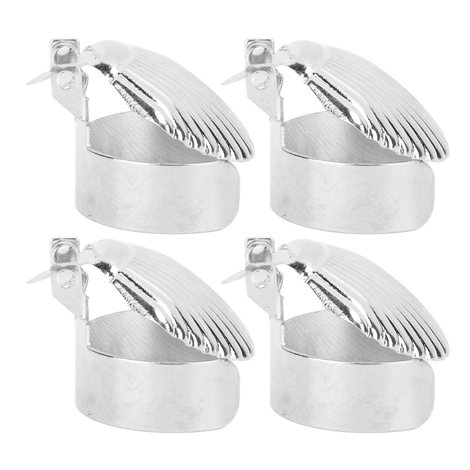 4Pcs Candle Snuffer Candle Extinguisher Metal Shell Pattern Automatic Candle Stopper for Candle Extinguishing Silver - Image 4