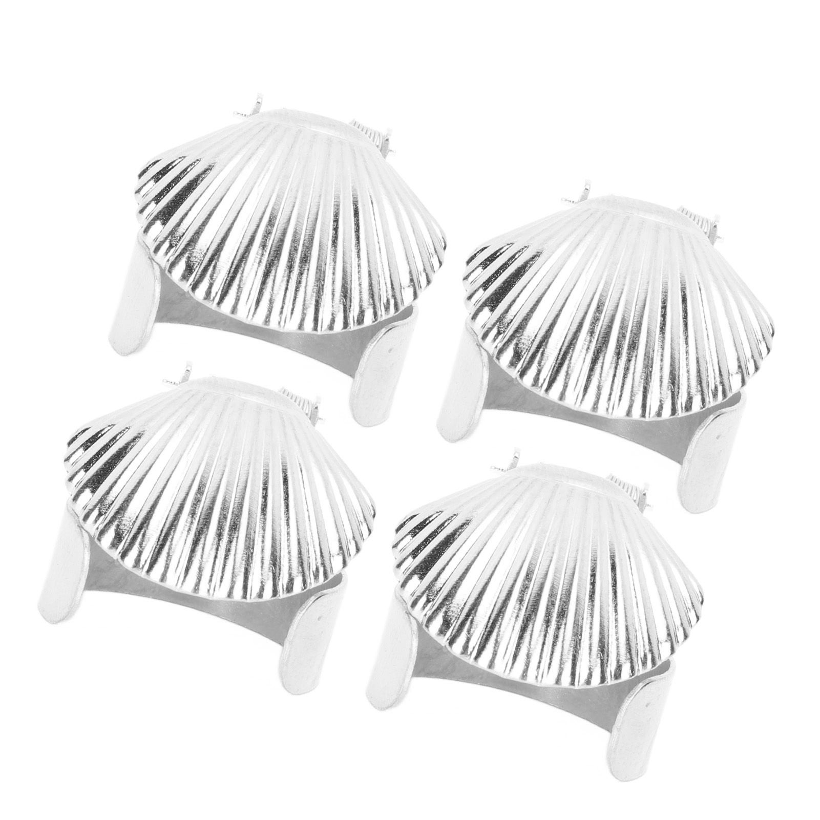 4Pcs Candle Snuffer Candle Extinguisher Metal Shell Pattern Automatic Candle Stopper for Candle Extinguishing Silver - Image 5