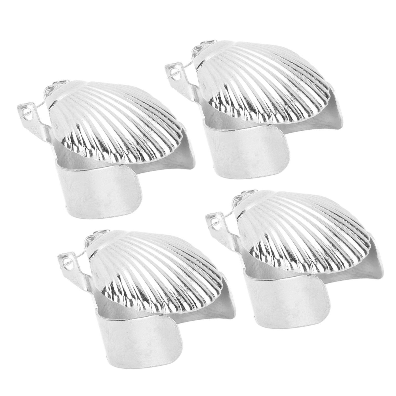4Pcs Candle Snuffer Candle Extinguisher Metal Shell Pattern Automatic Candle Stopper for Candle Extinguishing Silver - Image 7