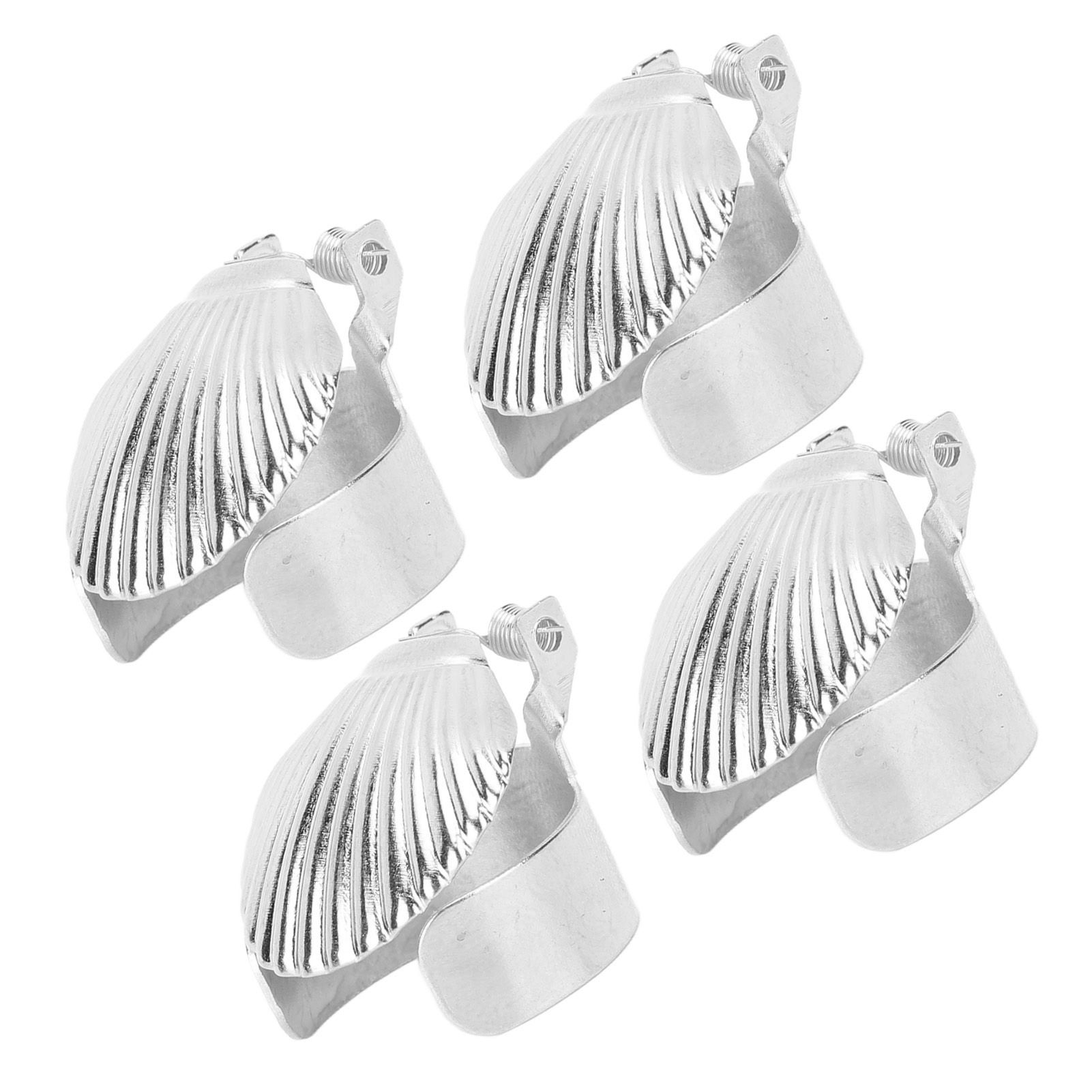 4Pcs Candle Snuffer Candle Extinguisher Metal Shell Pattern Automatic Candle Stopper for Candle Extinguishing Silver - Image 8