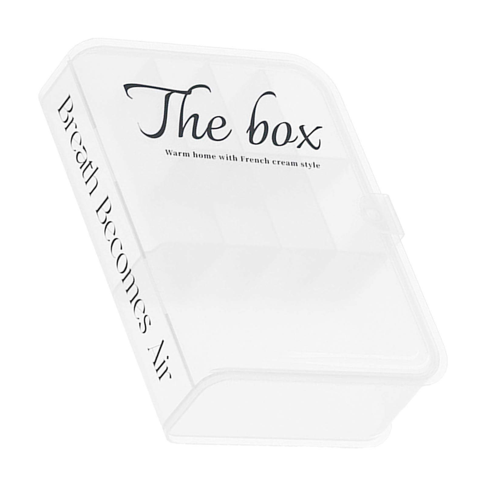Desktop Organizer Box Data Cable Storage Case Plastic Book Design Home Decoration for Line Earbud Transparent - Image 3