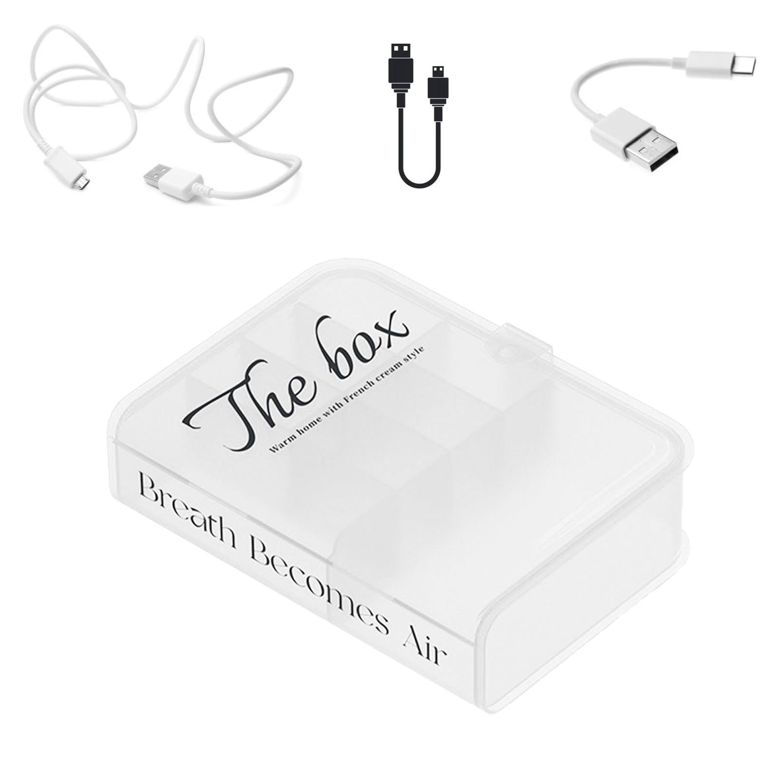 Desktop Organizer Box Data Cable Storage Case Plastic Book Design Home Decoration for Line Earbud Transparent - Image 5