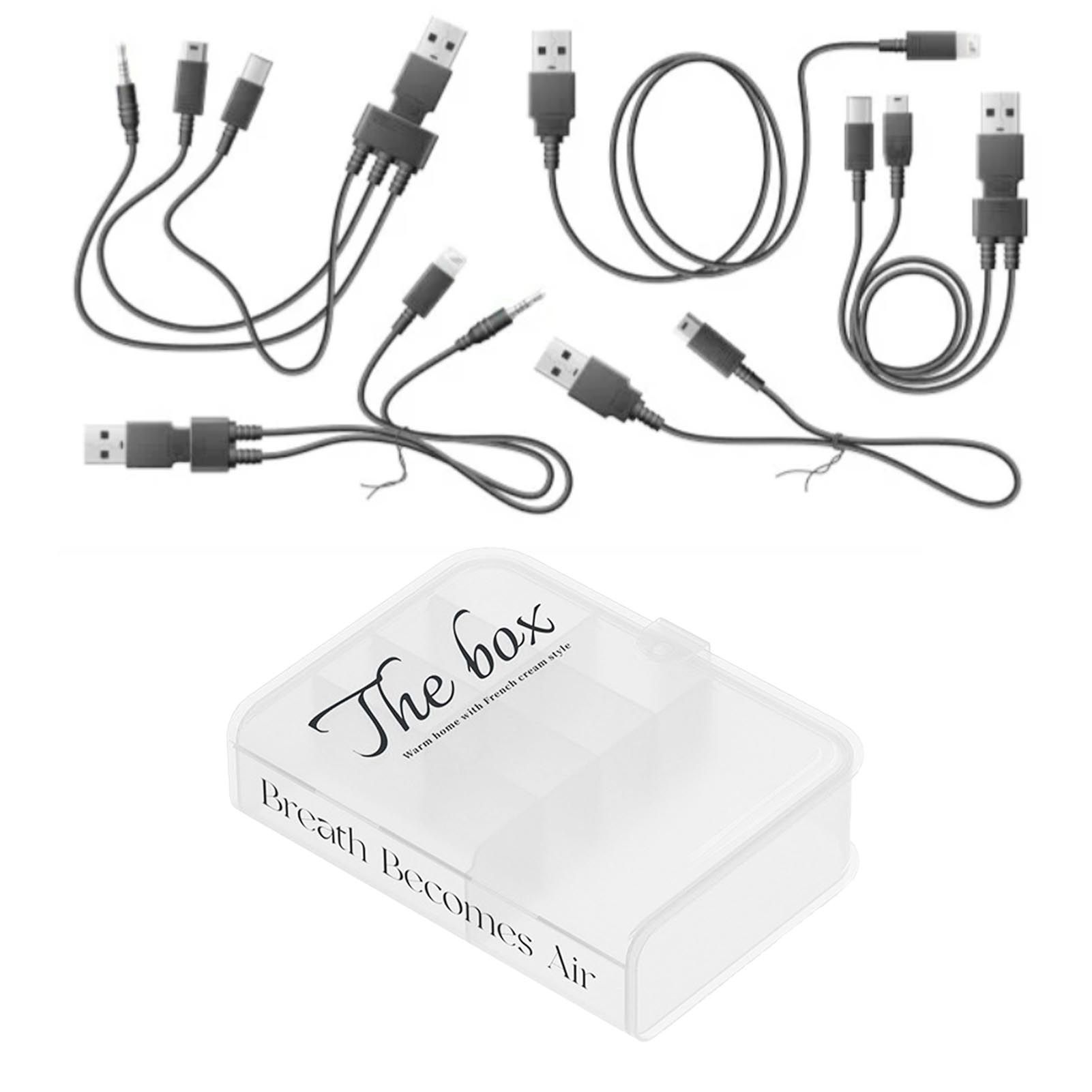 Desktop Organizer Box Data Cable Storage Case Plastic Book Design Home Decoration for Line Earbud Transparent - Image 6