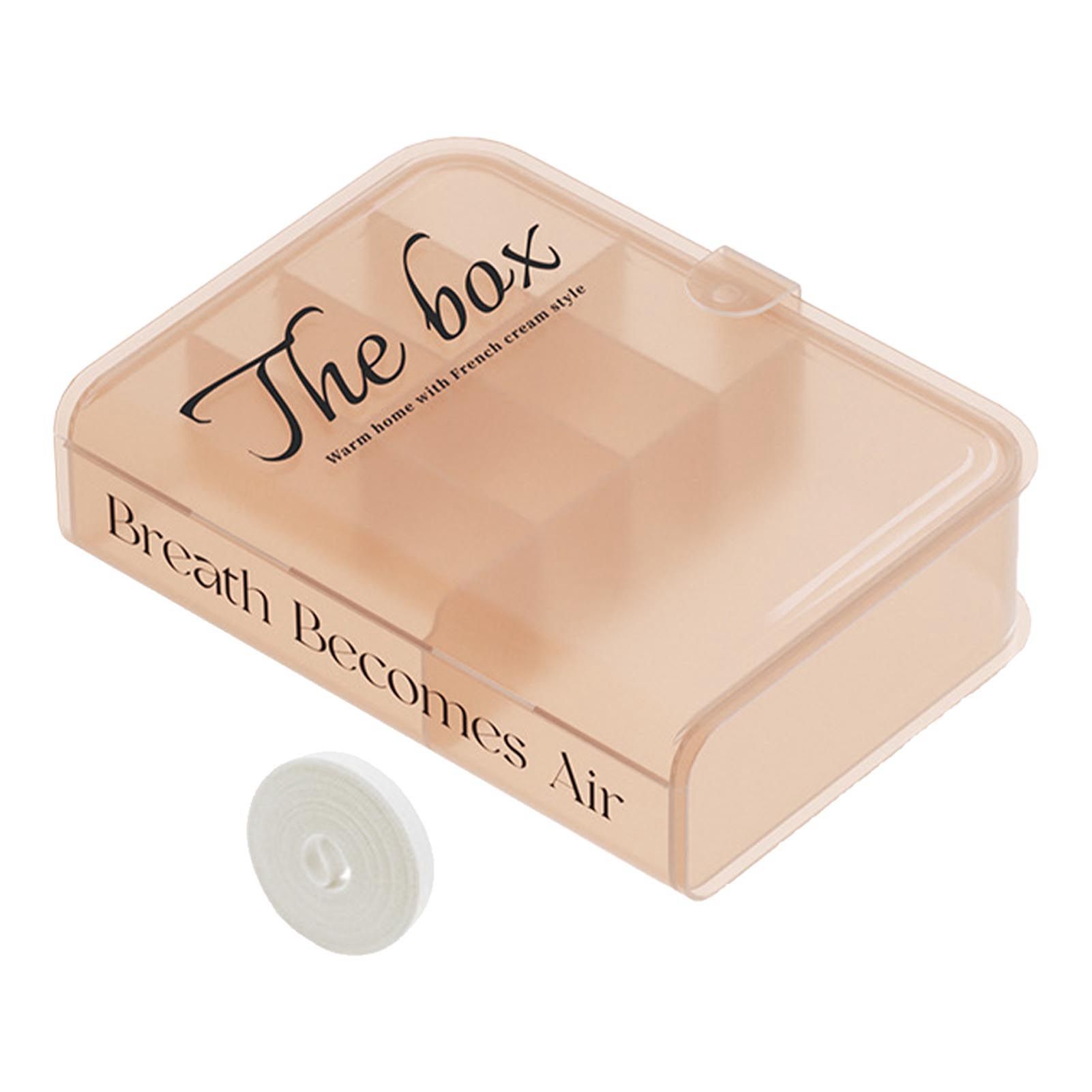 Desktop Organizer Box Data Cable Storage Case Plastic Book Design Home Decoration for Line Earbud Translucent Pink - Image 1