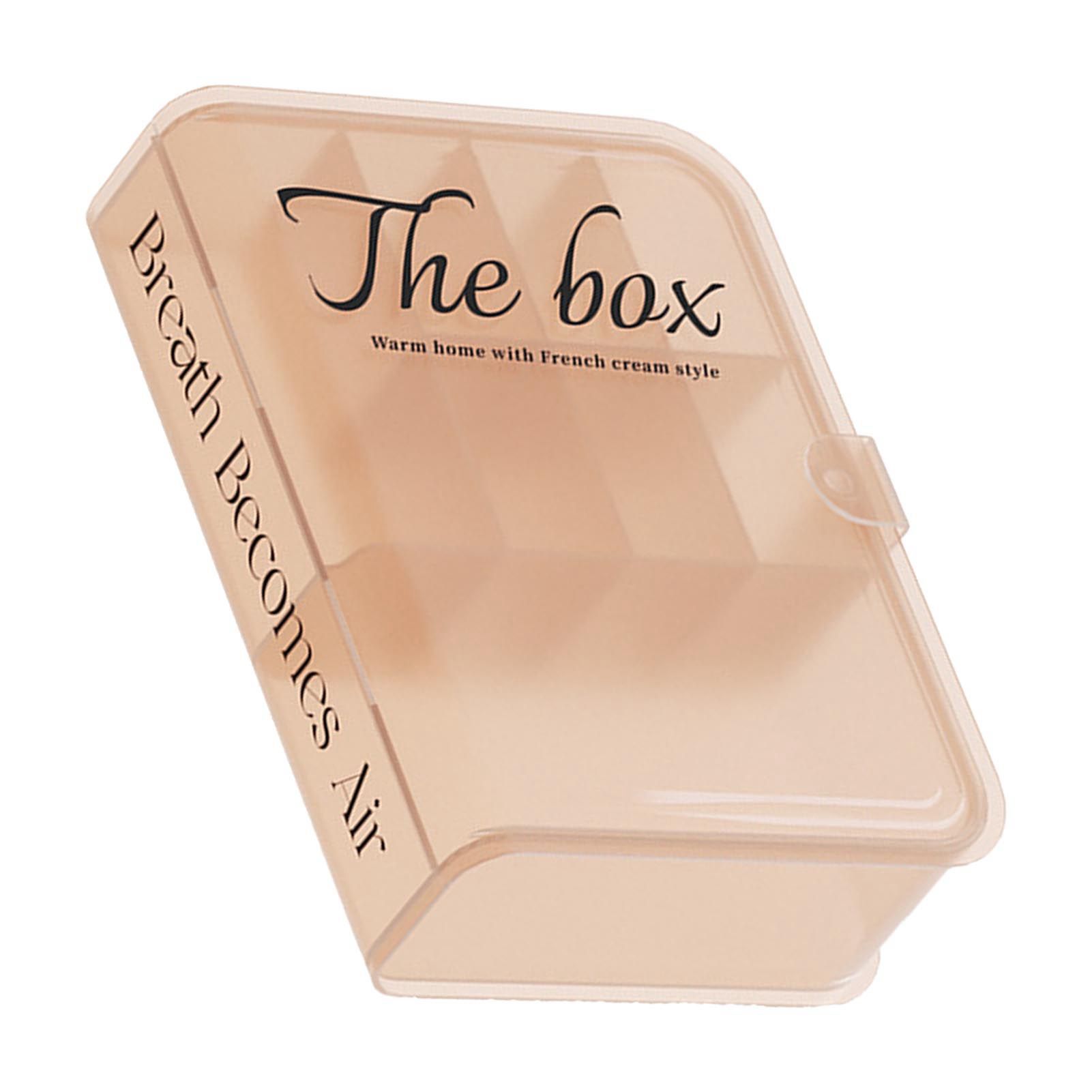 Desktop Organizer Box Data Cable Storage Case Plastic Book Design Home Decoration for Line Earbud Translucent Pink - Image 3