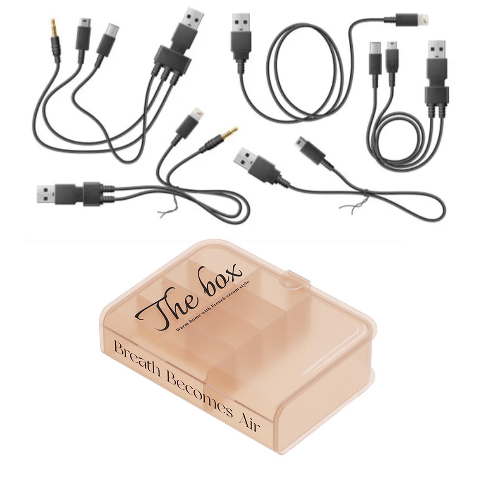 Desktop Organizer Box Data Cable Storage Case Plastic Book Design Home Decoration for Line Earbud Translucent Pink - Image 6