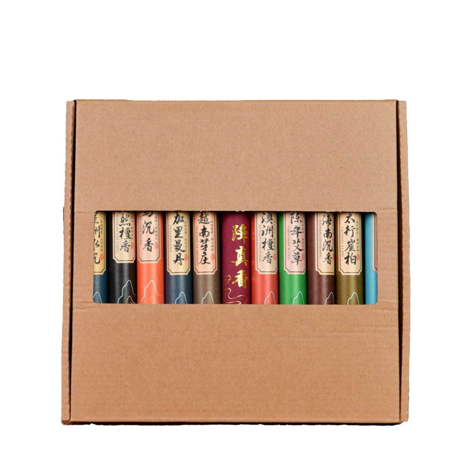 11 Sets Incense Sticks Natural Herbs Wormwood Incense Repellent Sticks for Night Sleeping Meditation - Image 1