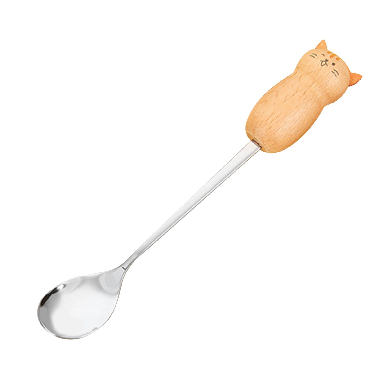 Stainless Steel Coffee Stirring Tool Creative Cartoon Cute Kids Ice Cream Dessert Stirrer Coffee Mixing Tool Dishwasher Safe Cat Spoon - Image 2