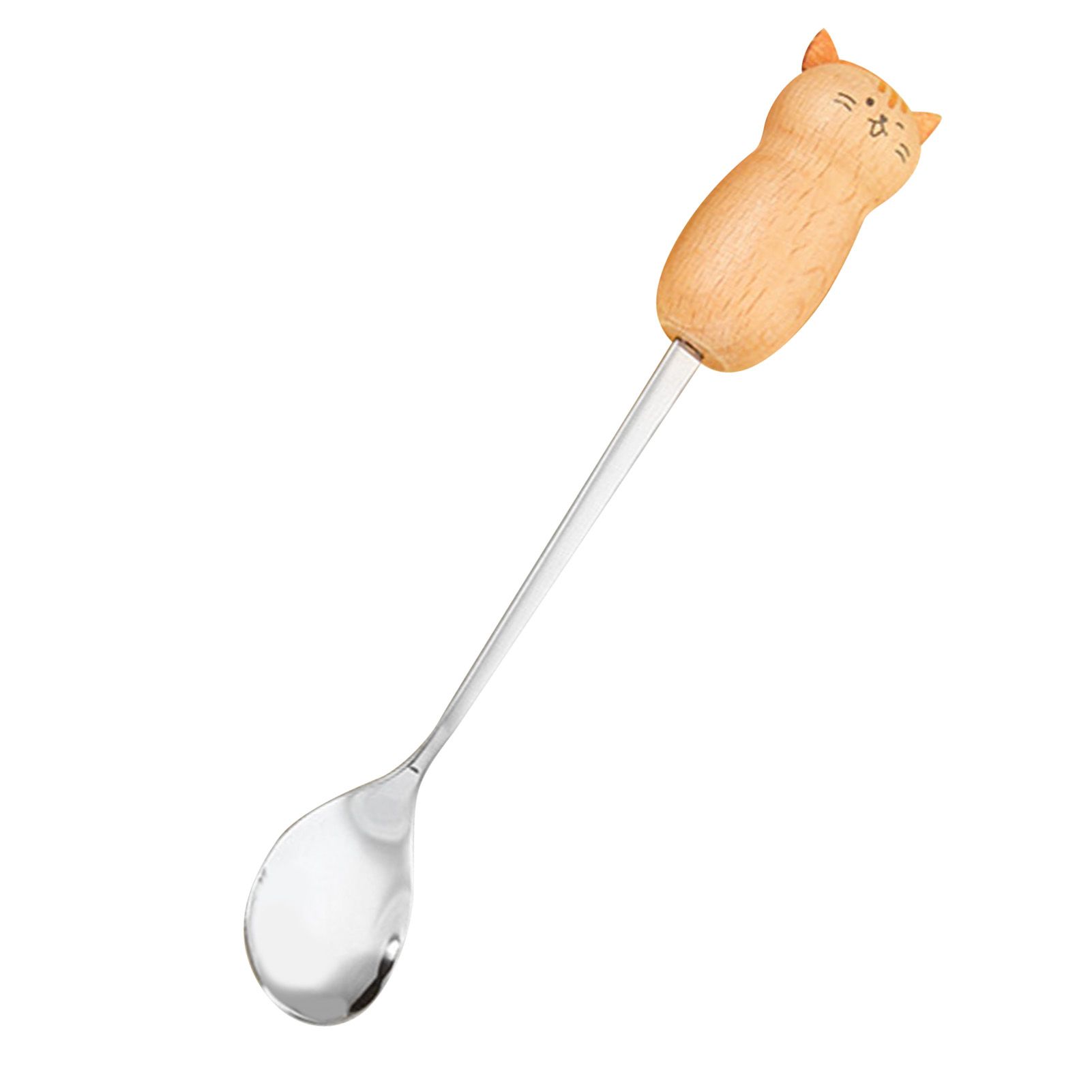 Stainless Steel Coffee Stirring Tool Creative Cartoon Cute Kids Ice Cream Dessert Stirrer Coffee Mixing Tool Dishwasher Safe Cat Spoon - Image 3