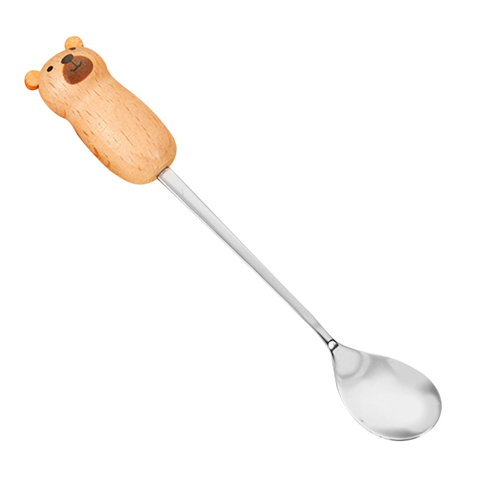 Stainless Steel Coffee Stirring Tool Creative Cartoon Cute Kids Ice Cream Dessert Stirrer Coffee Mixing Tool Dishwasher Safe Bear Spoon - Image 1