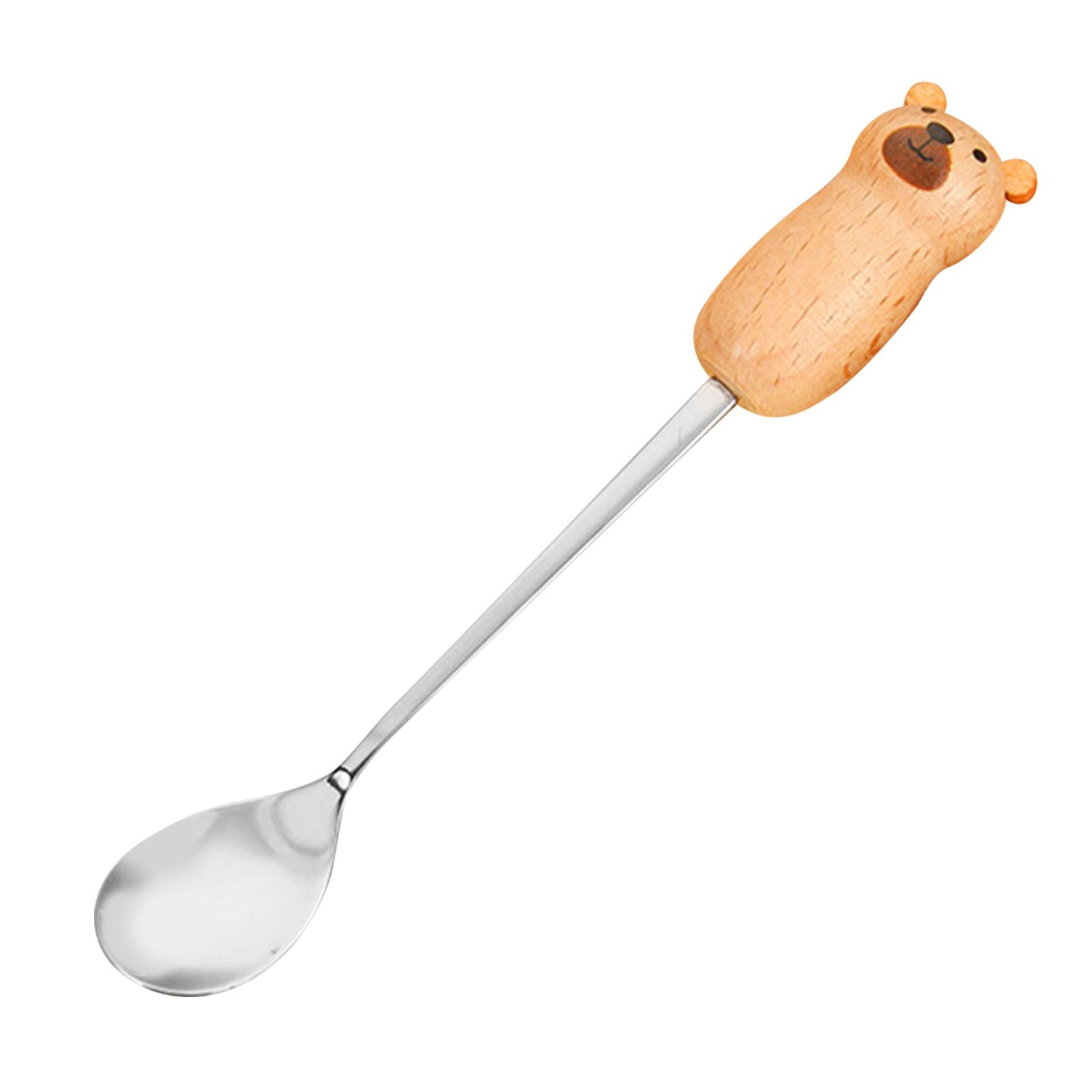 Stainless Steel Coffee Stirring Tool Creative Cartoon Cute Kids Ice Cream Dessert Stirrer Coffee Mixing Tool Dishwasher Safe Bear Spoon - Image 2