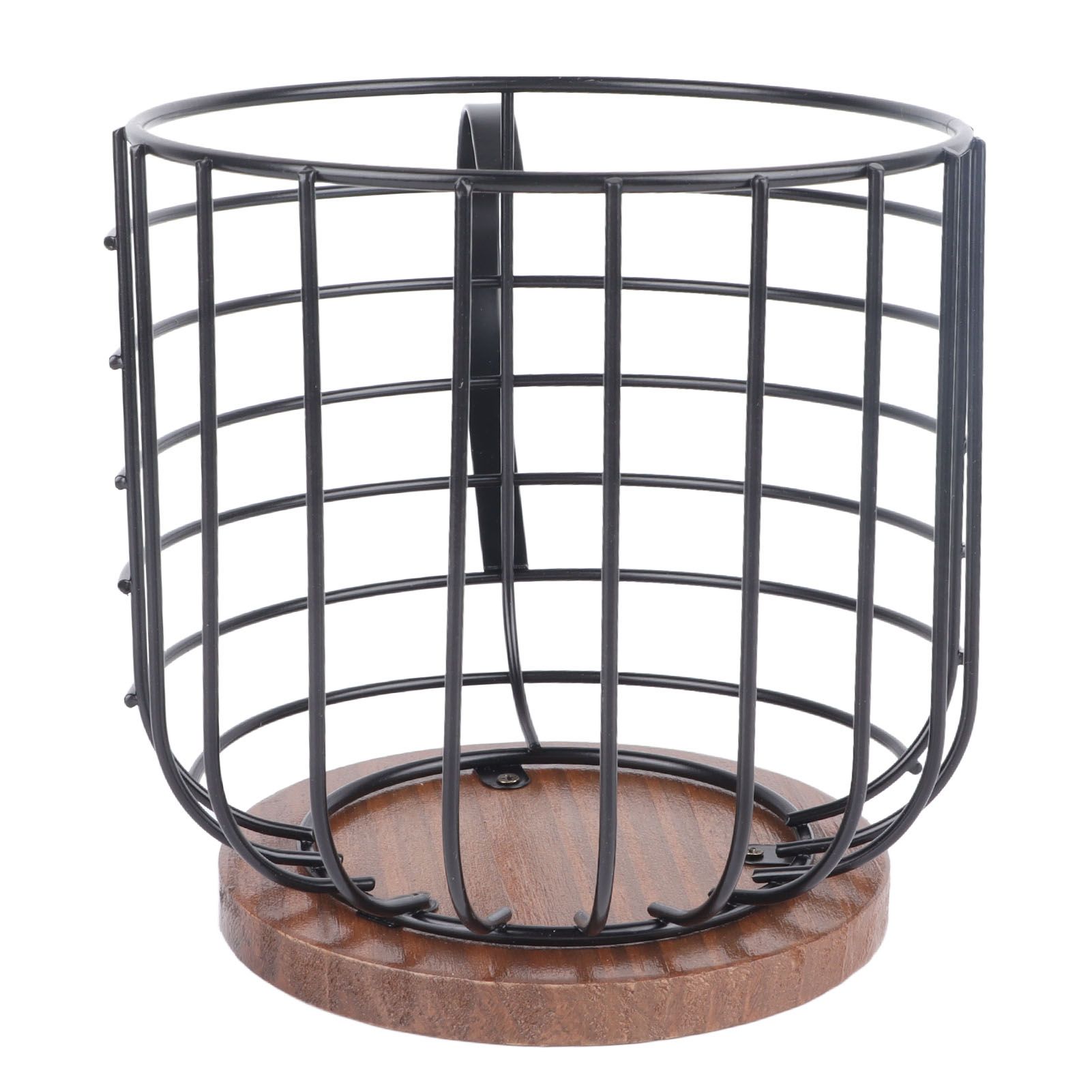 Coffee Capsule Storage Basket Cup Shape Black Iron and Pine Coffee Pod Holder for Coffee Bar Counter - Image 6
