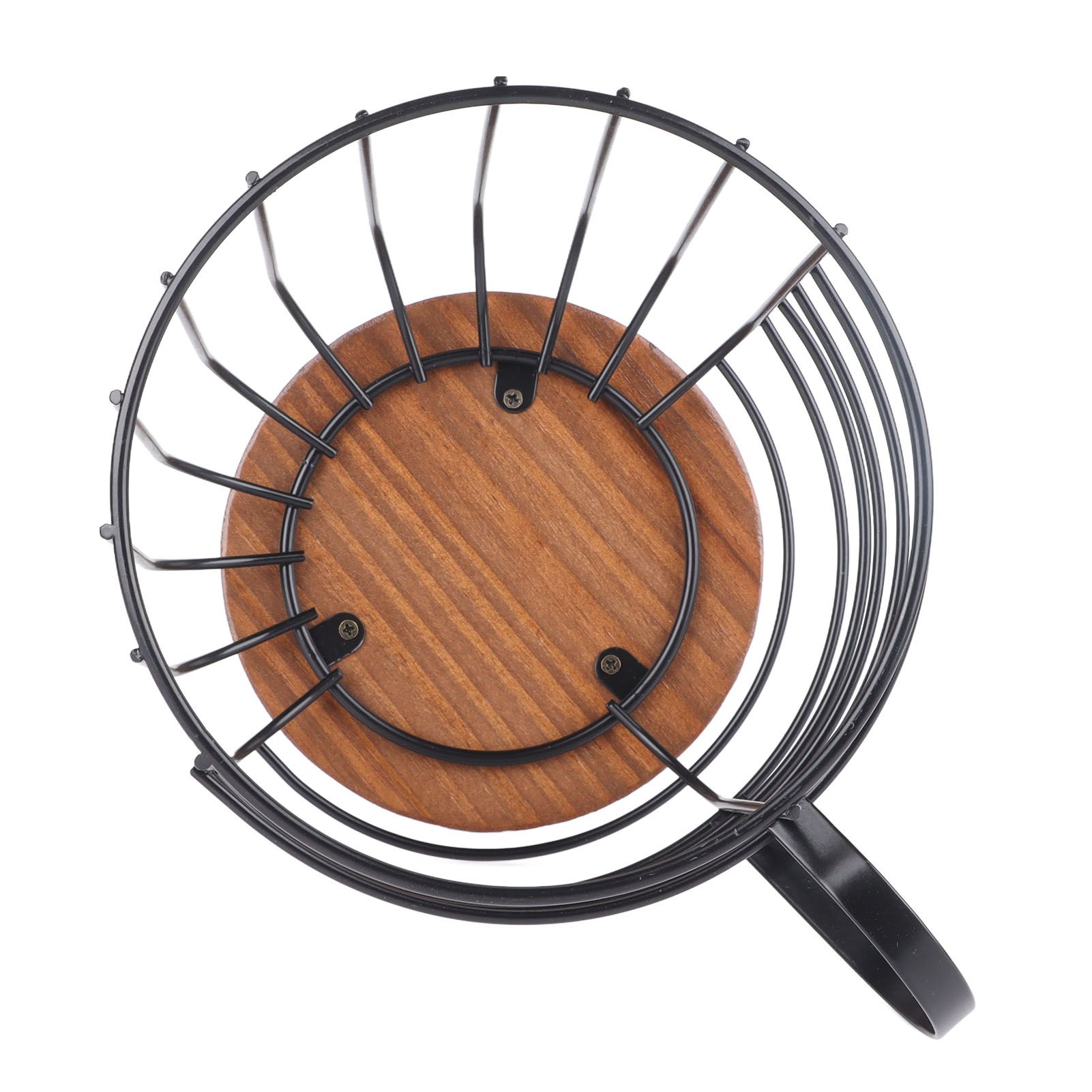 Coffee Capsule Storage Basket Cup Shape Black Iron and Pine Coffee Pod Holder for Coffee Bar Counter - Image 7