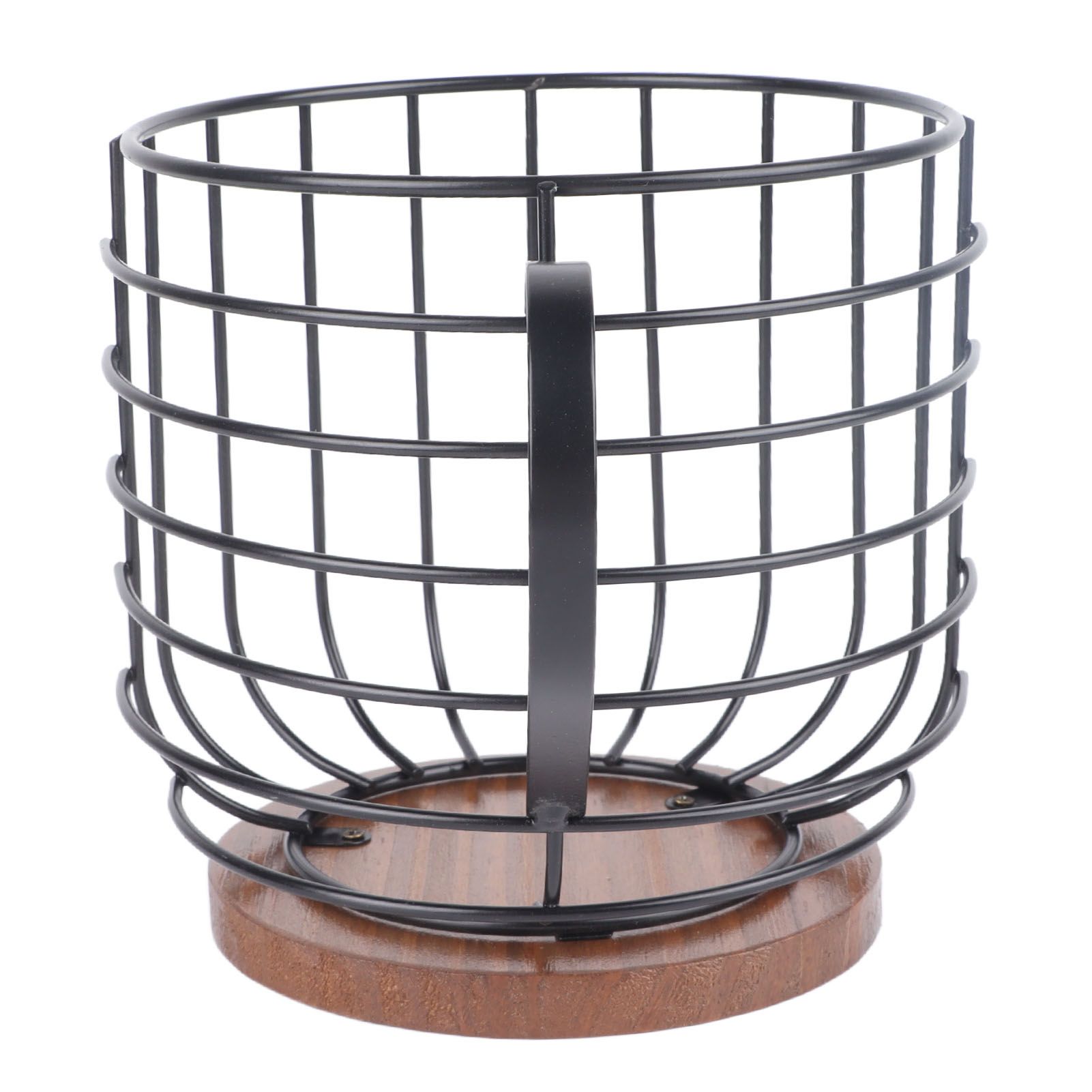 Coffee Capsule Storage Basket Cup Shape Black Iron and Pine Coffee Pod Holder for Coffee Bar Counter - Image 8