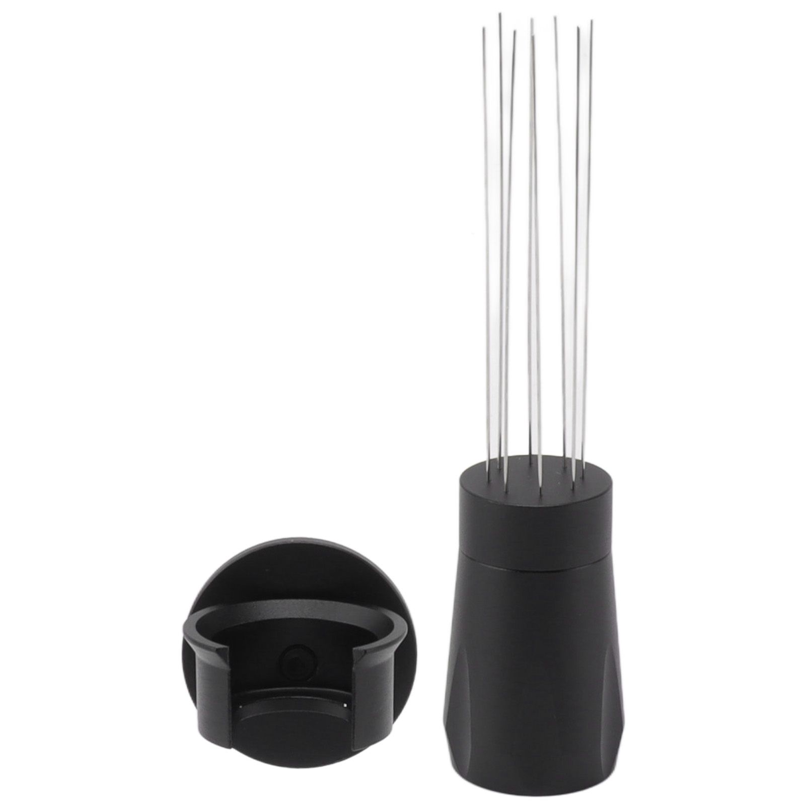 Coffee Distribution Tool Non Stick Black Aluminum Alloy Stainless Steel Coffee Stirring Tamper for Coffee Making - Image 1