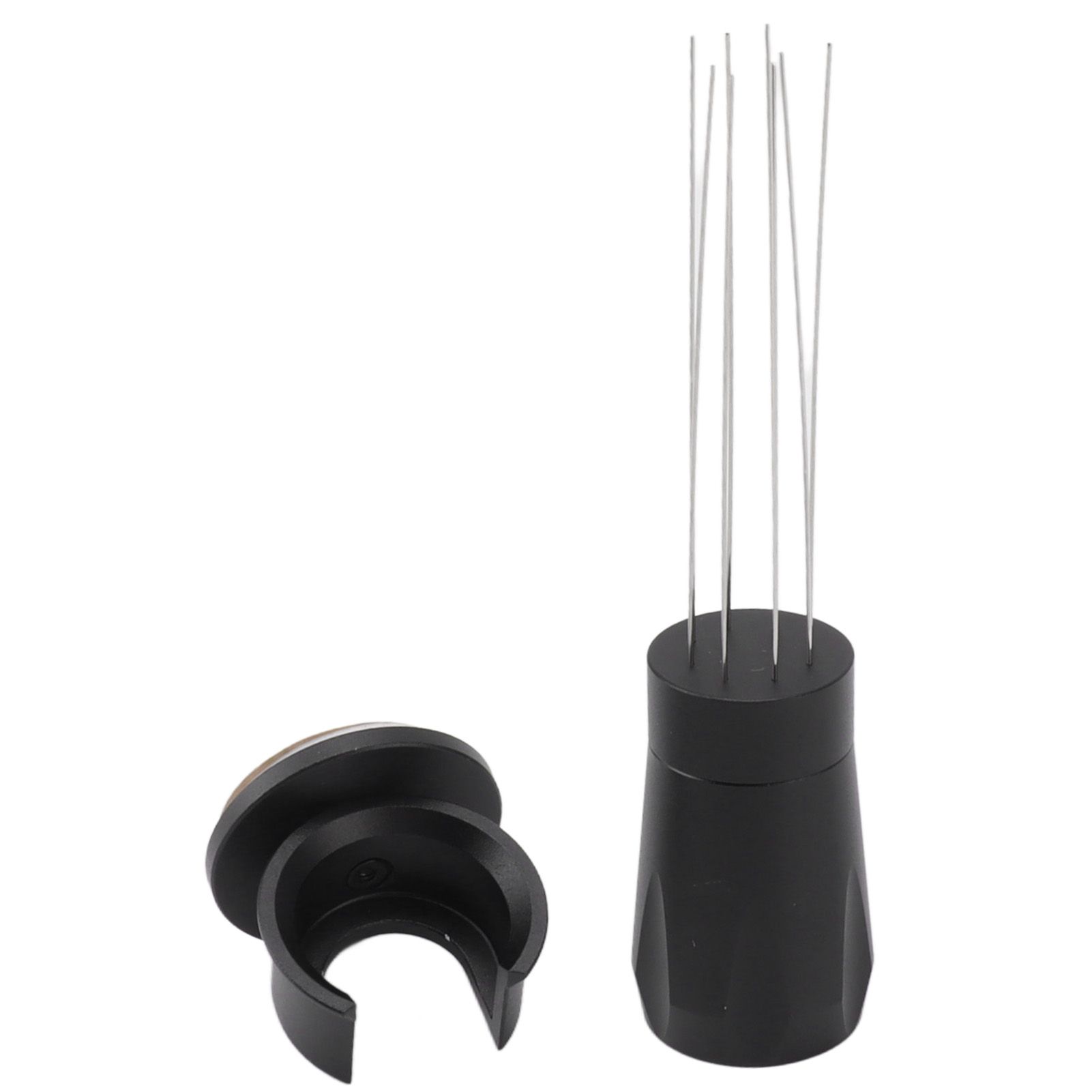 Coffee Distribution Tool Non Stick Black Aluminum Alloy Stainless Steel Coffee Stirring Tamper for Coffee Making - Image 2
