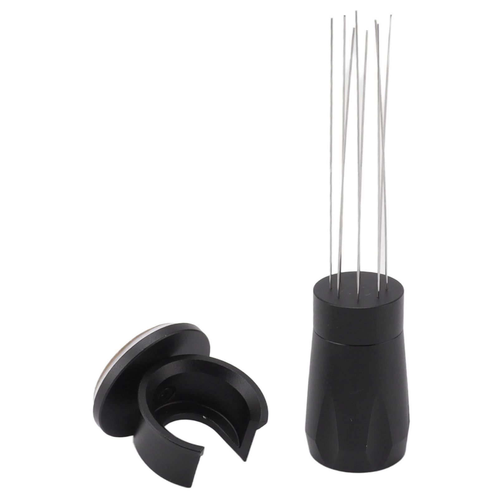 Coffee Distribution Tool Non Stick Black Aluminum Alloy Stainless Steel Coffee Stirring Tamper for Coffee Making - Image 8