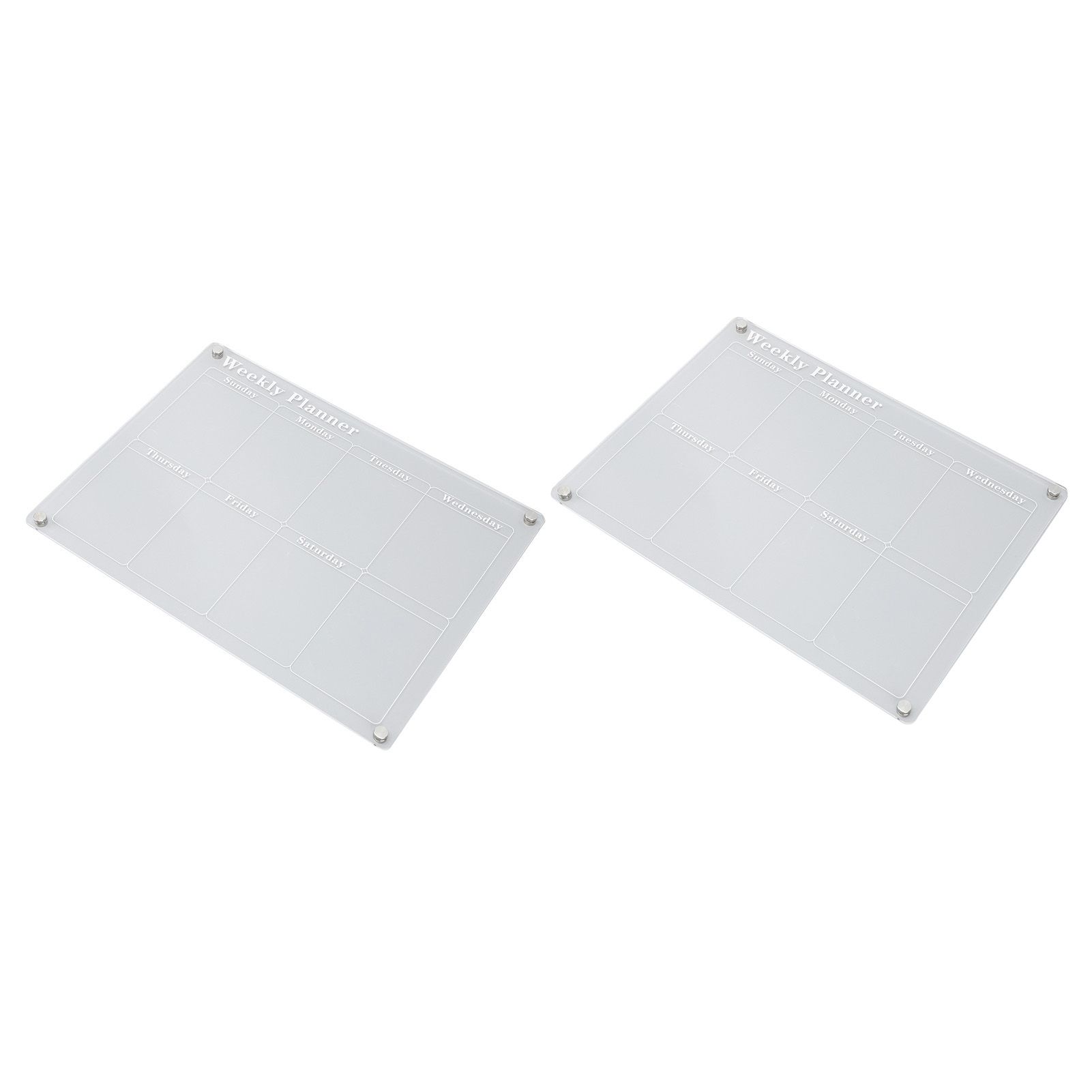 15.7 X 11.8in Magnetic Dry Erase Calendar Acrylic Clear Planner Board For Fridge Refrigerator Weekly Plan Board + Blank Board - Image 2