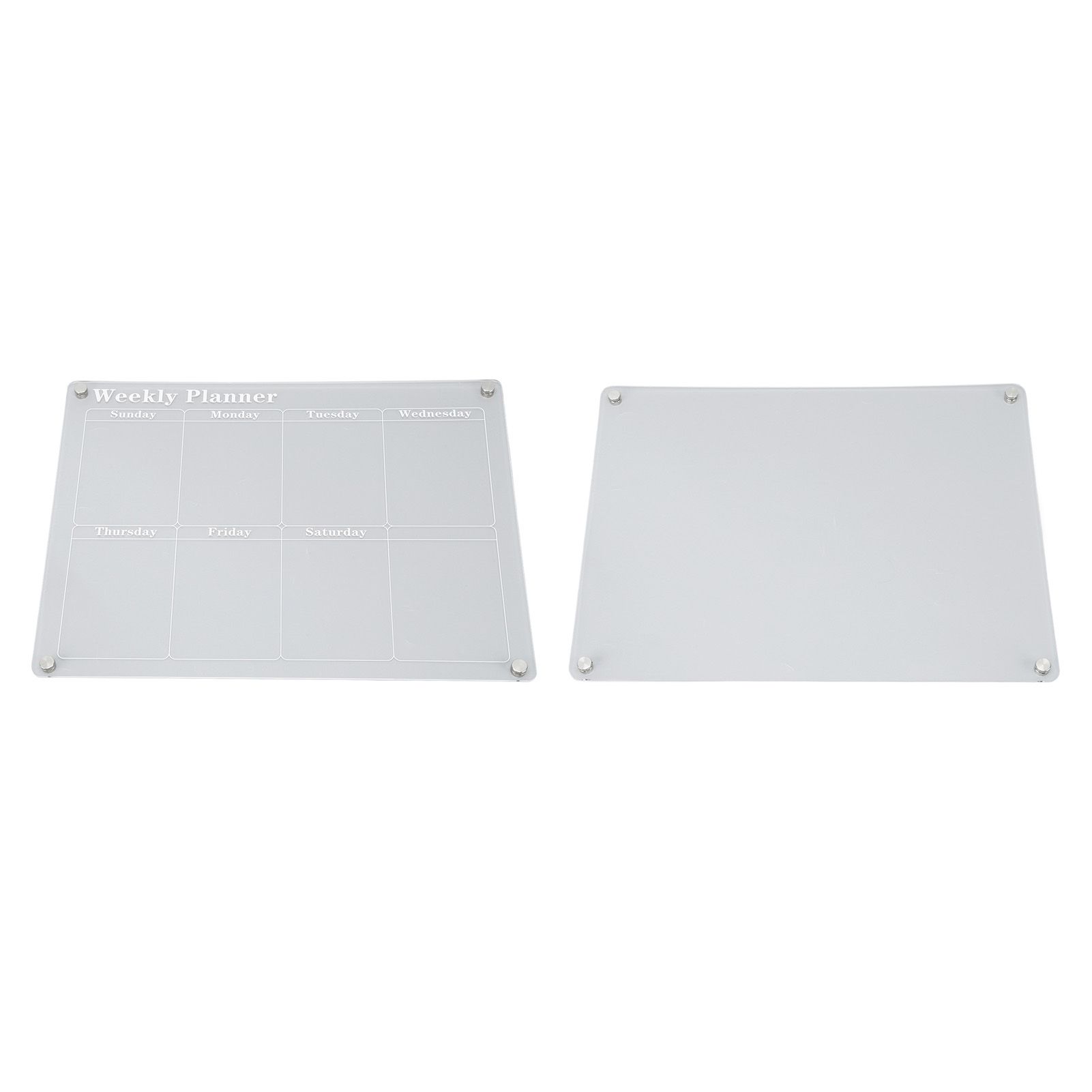 15.7 X 11.8in Magnetic Dry Erase Calendar Acrylic Clear Planner Board For Fridge Refrigerator Weekly Plan Board + Blank Board - Image 3