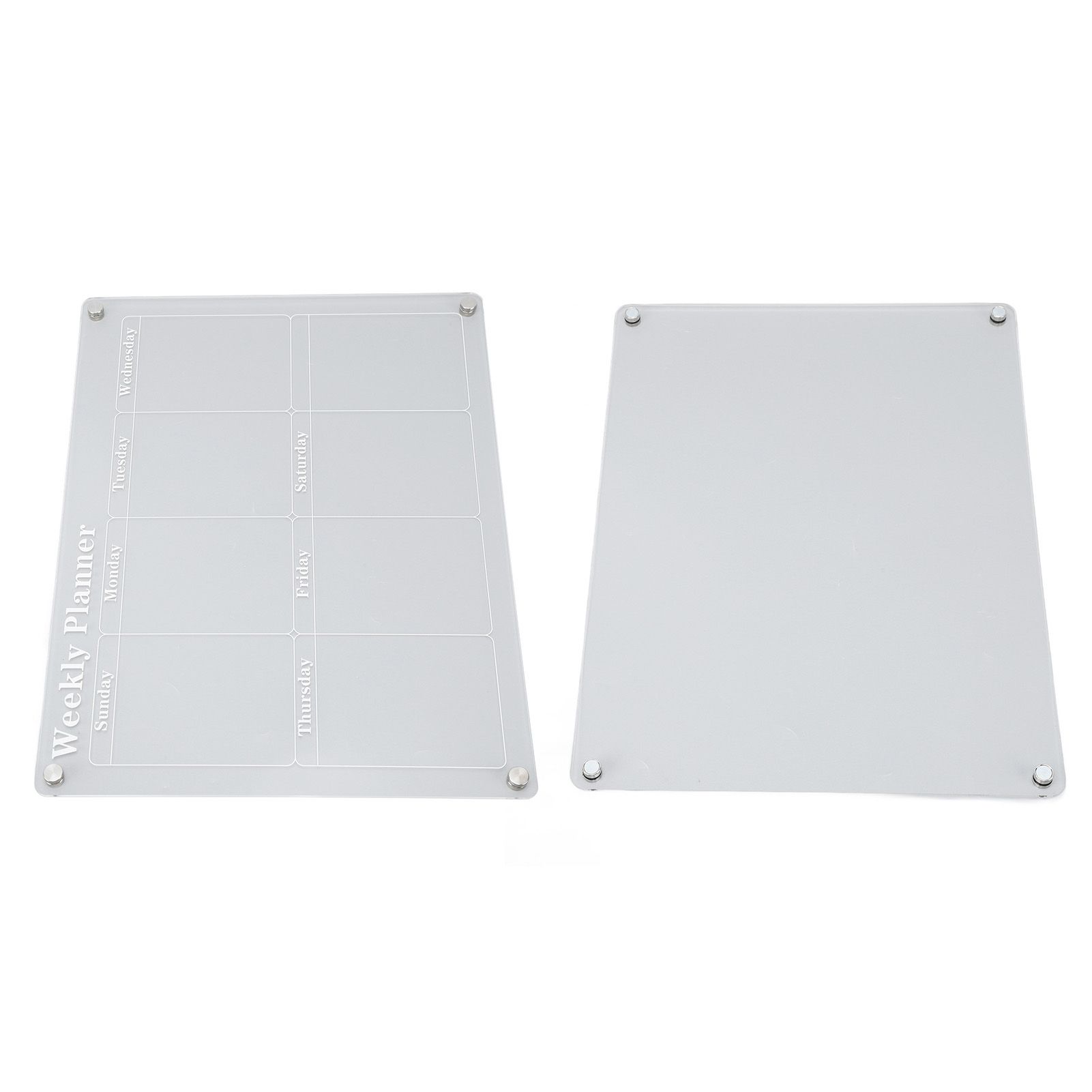 15.7 X 11.8in Magnetic Dry Erase Calendar Acrylic Clear Planner Board For Fridge Refrigerator Weekly Plan Board + Blank Board - Image 5