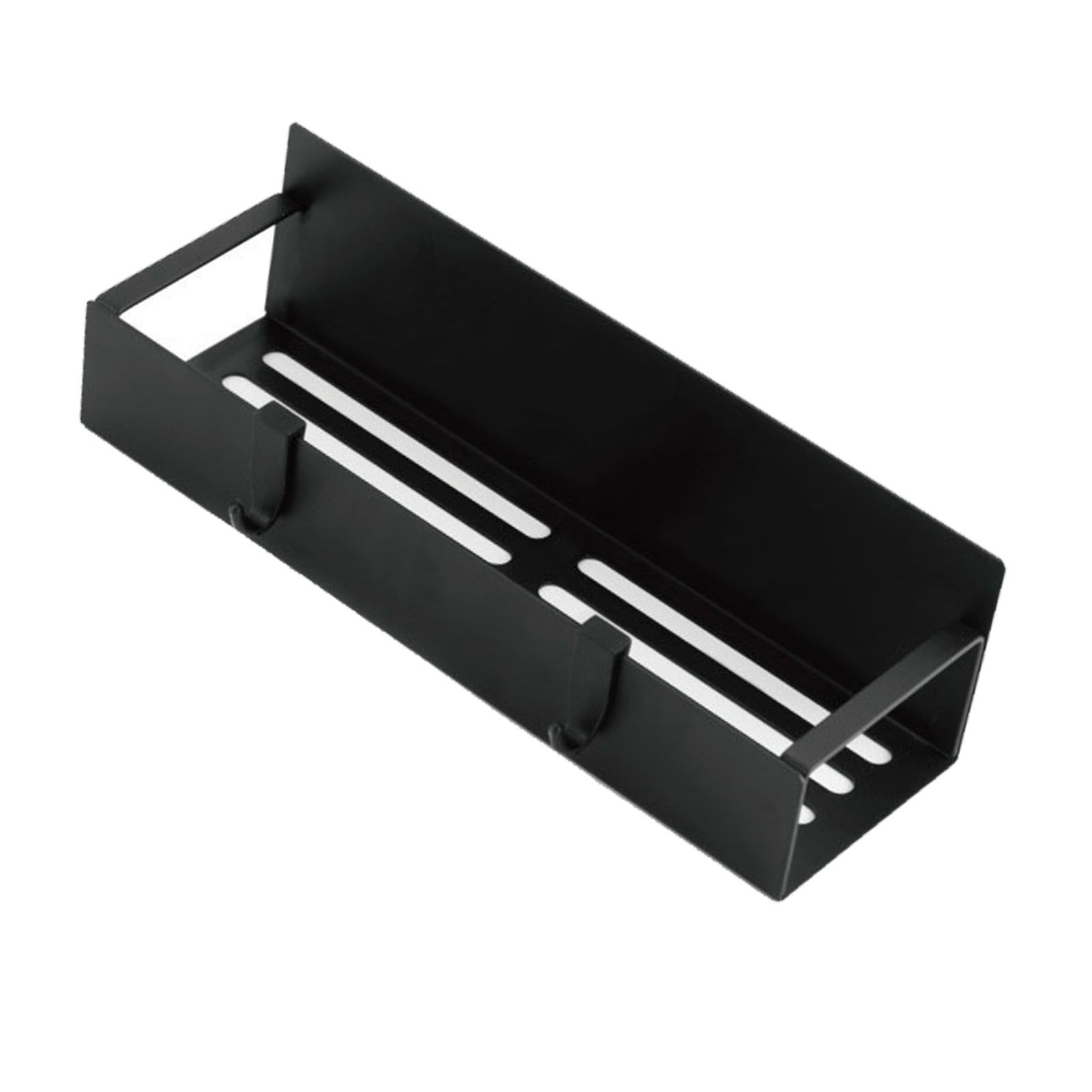 Fridge Spice Rack Magnetic with Hook Hanging Seasoning Holder Rack for Kitchen Storage Black 27x8.5x5cm / 10.6x3.3x2.0in - Image 2