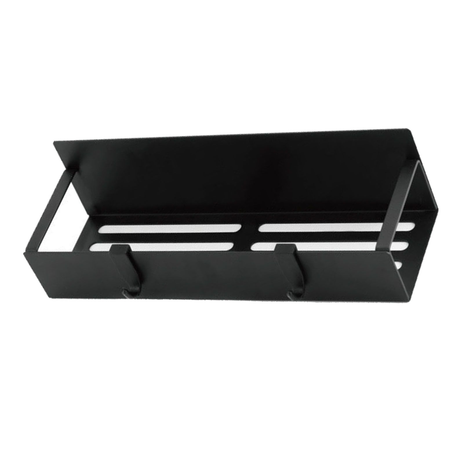 Fridge Spice Rack Magnetic with Hook Hanging Seasoning Holder Rack for Kitchen Storage Black 29.5x9.5x5cm / 11.6x3.7x2.0in - Image 4