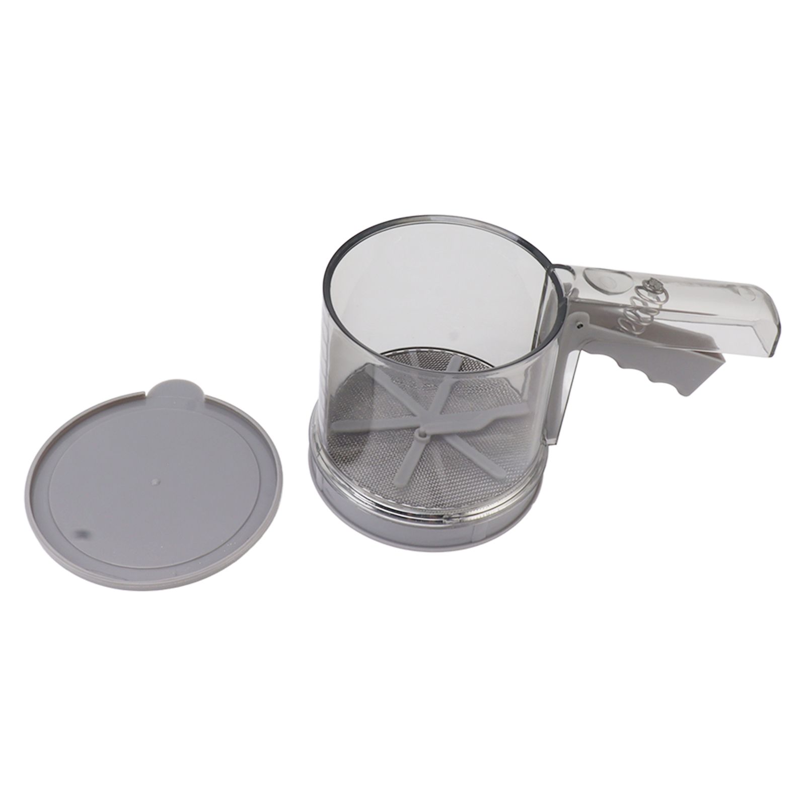 Flour Sifter Sieve PP Transparent Adjustable Fine Mesh One Hand Operation Powder Sifter Sieve for Kitchen Baking Double Layer - Image 1