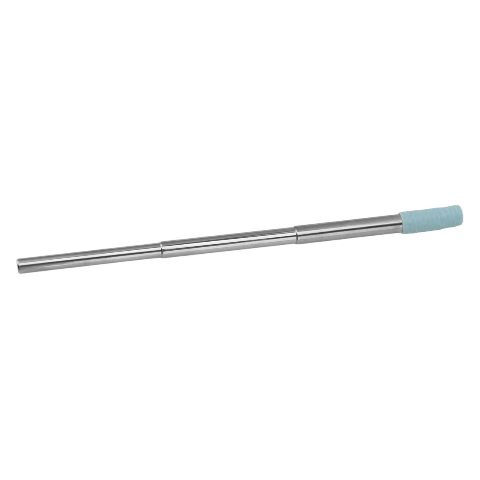 Collapsible Stainless Steel Drinking Straw Reusable Metal Straw with Cleaning Brush for Travel Work Blue - Image 4