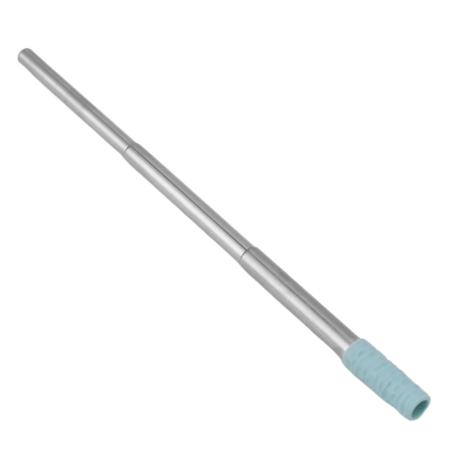 Collapsible Stainless Steel Drinking Straw Reusable Metal Straw with Cleaning Brush for Travel Work Blue - Image 5