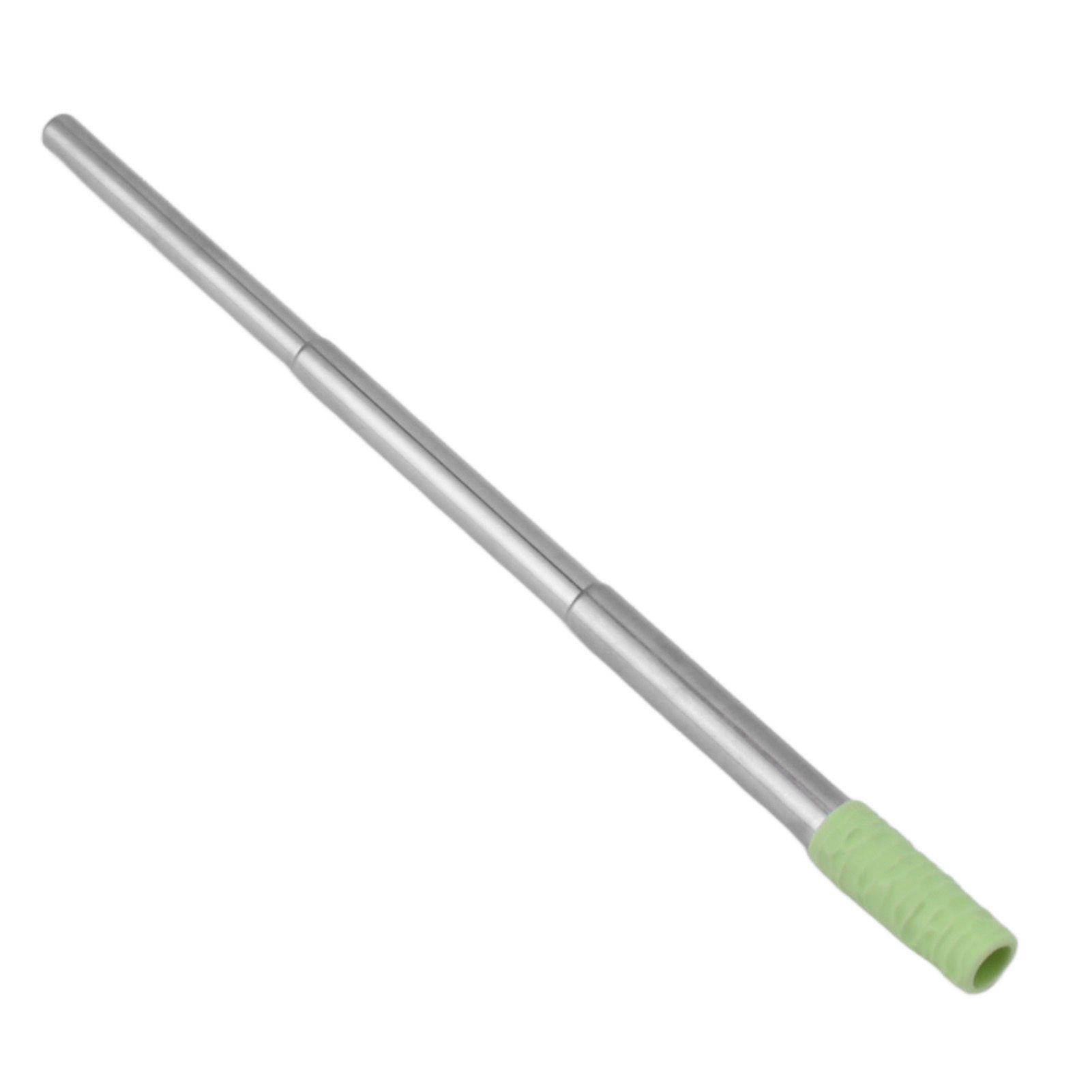 Collapsible Stainless Steel Drinking Straw Reusable Metal Straw with Cleaning Brush for Travel Work Green - Image 5