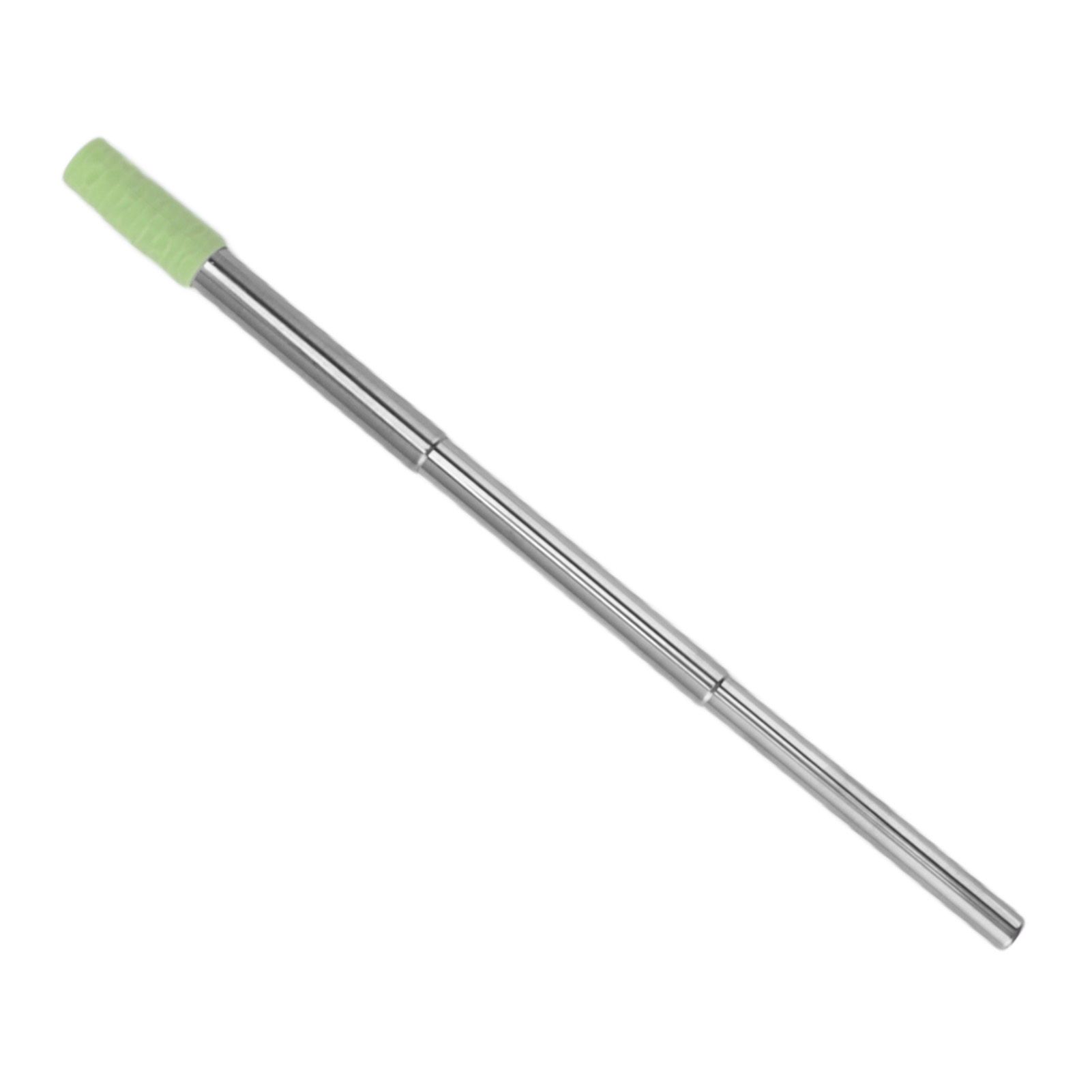 Collapsible Stainless Steel Drinking Straw Reusable Metal Straw with Cleaning Brush for Travel Work Green - Image 6