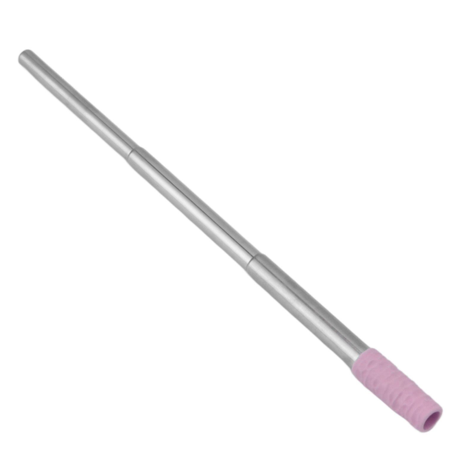 Collapsible Stainless Steel Drinking Straw Reusable Metal Straw with Cleaning Brush for Travel Work Purple - Image 5