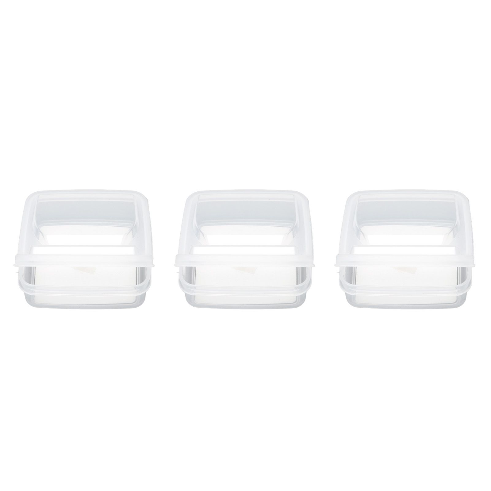 3Pcs Flip Lid Cheese Container Transparent Clear PP Food Storage Box Case for Fridge - Image 8