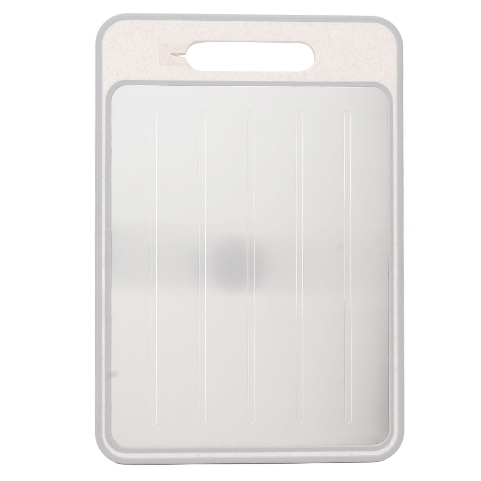 Defrosting Cutting Board Double Sided Chopping Board with Knife Sharpener for Kitchen Cooking Khaki - Image 1
