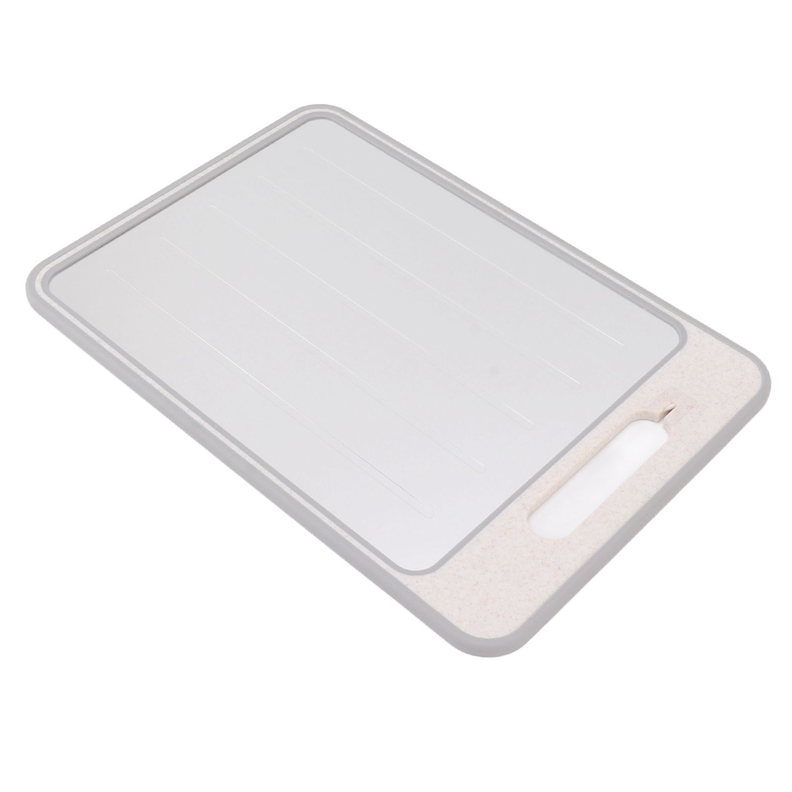 Defrosting Cutting Board Double Sided Chopping Board with Knife Sharpener for Kitchen Cooking Khaki - Image 4
