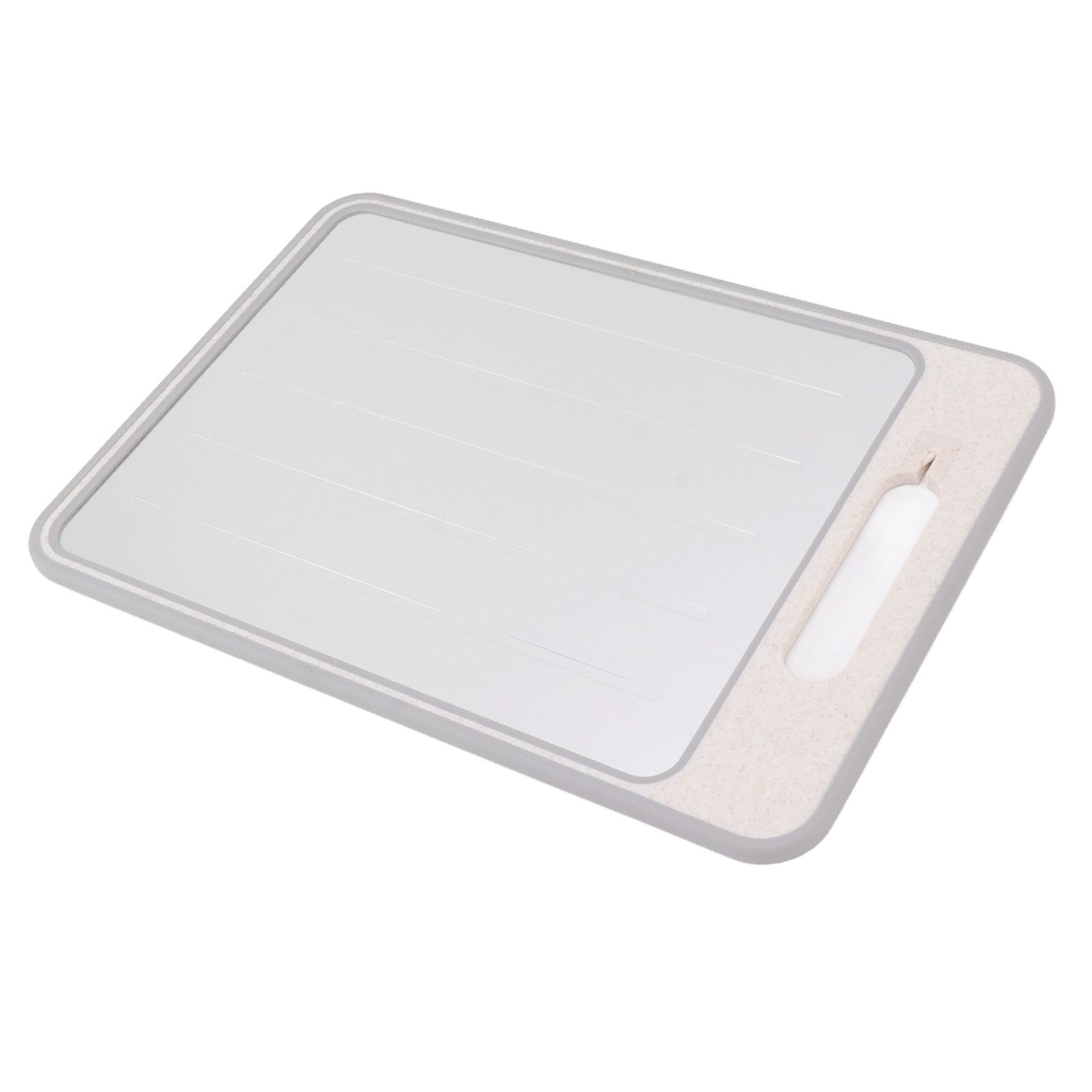 Defrosting Cutting Board Double Sided Chopping Board with Knife Sharpener for Kitchen Cooking Khaki - Image 6