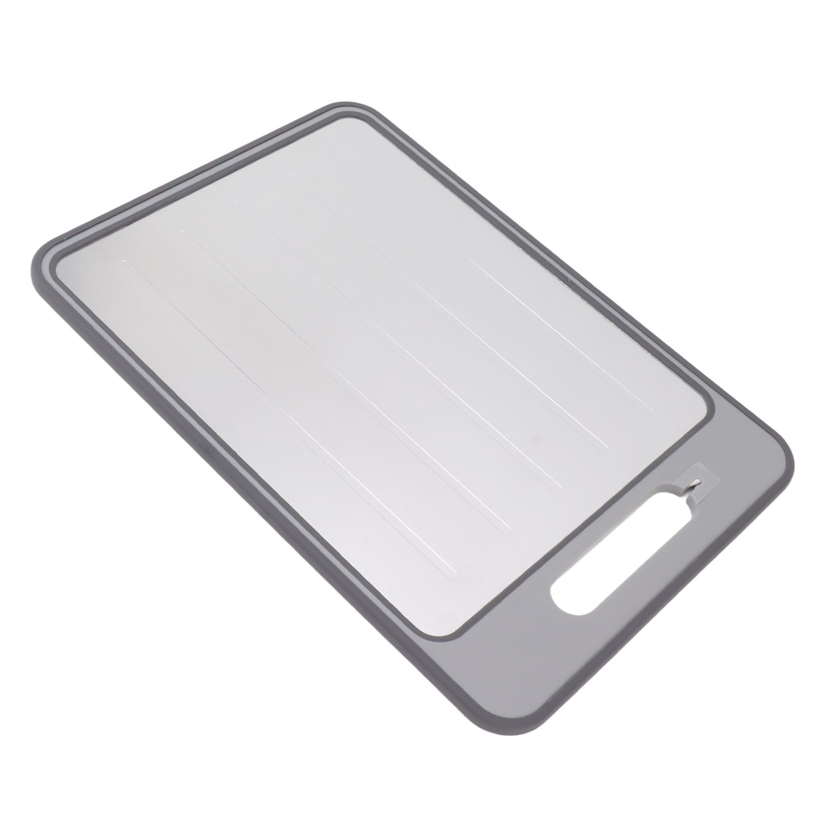 Double Sided Cutting Board Rapid Thawing and Grinding Plate with Knife Sharpener for Kitchen Grey - Image 8