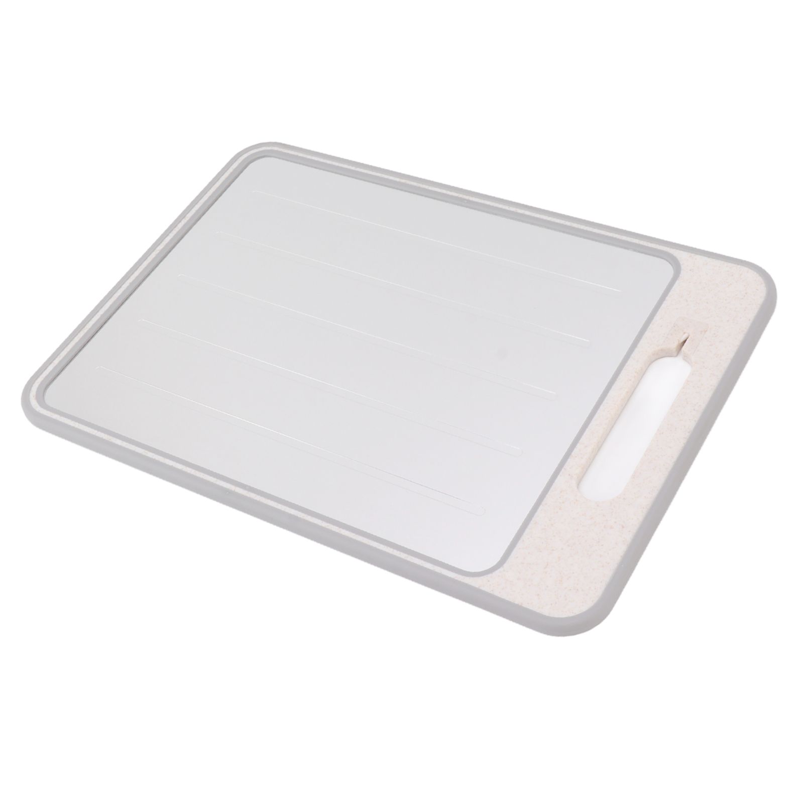 Double Sided Cutting Board Rapid Thawing and Grinding Plate with Knife Sharpener for Kitchen Khaki - Image 6