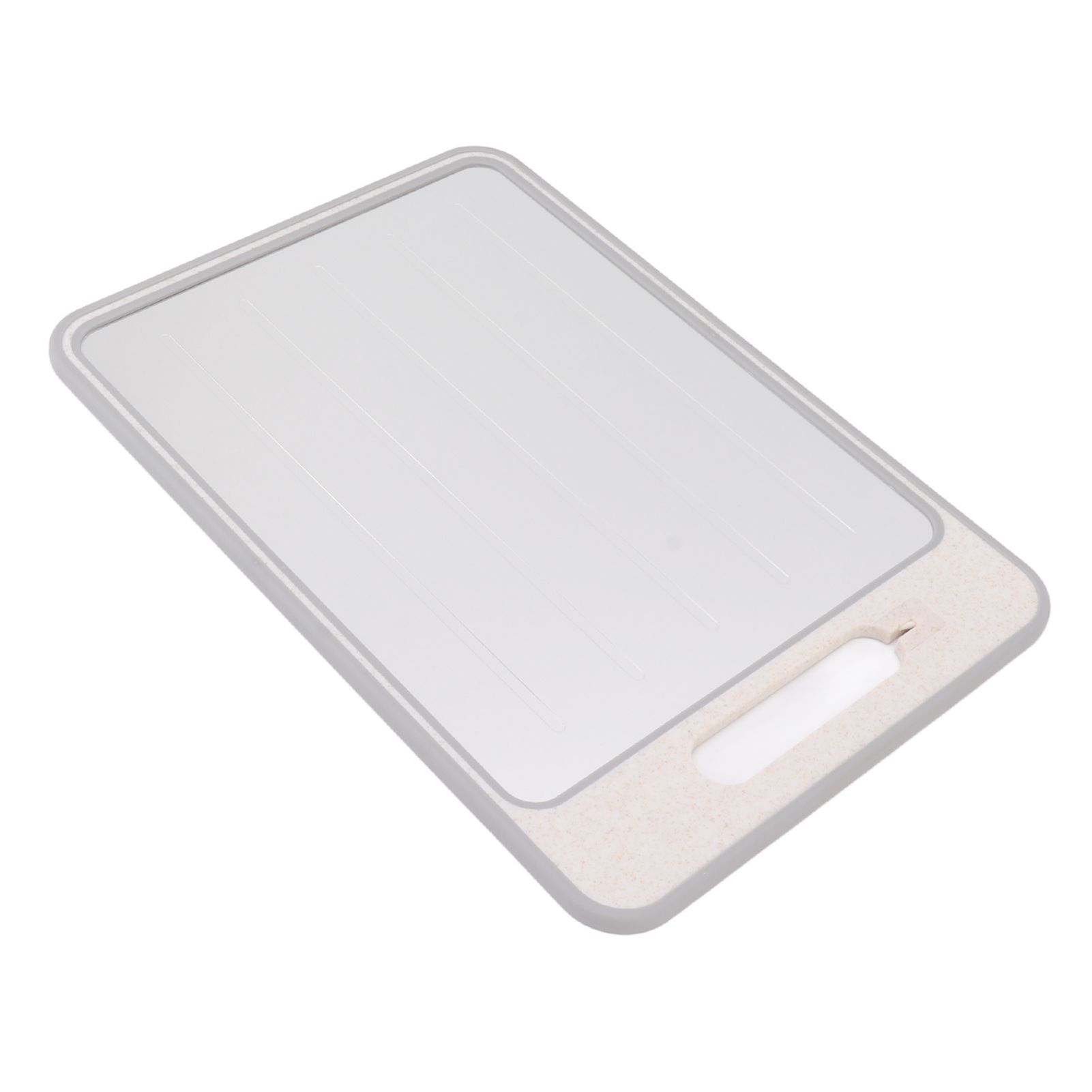 Double Sided Cutting Board Rapid Thawing and Grinding Plate with Knife Sharpener for Kitchen Khaki - Image 8