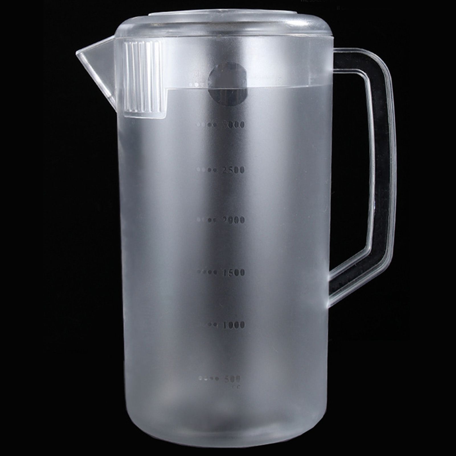 Water Pitcher PC Plastic High Temperature Resistance Frosted Kettle Mix Drinks Water Jug with Scale and Lid for Lemonade Beverage Ice Tea Transparent 3500ml - Image 5
